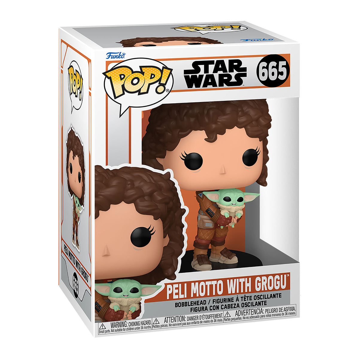 Product image Peli Motto with Grogu Funko Pop Bobblehead Figure - Star Wars The Mandalorian