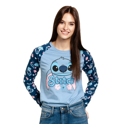 Product image Lilo & Stitch - Weird But Cute Raglan Longsleeve Women's blue