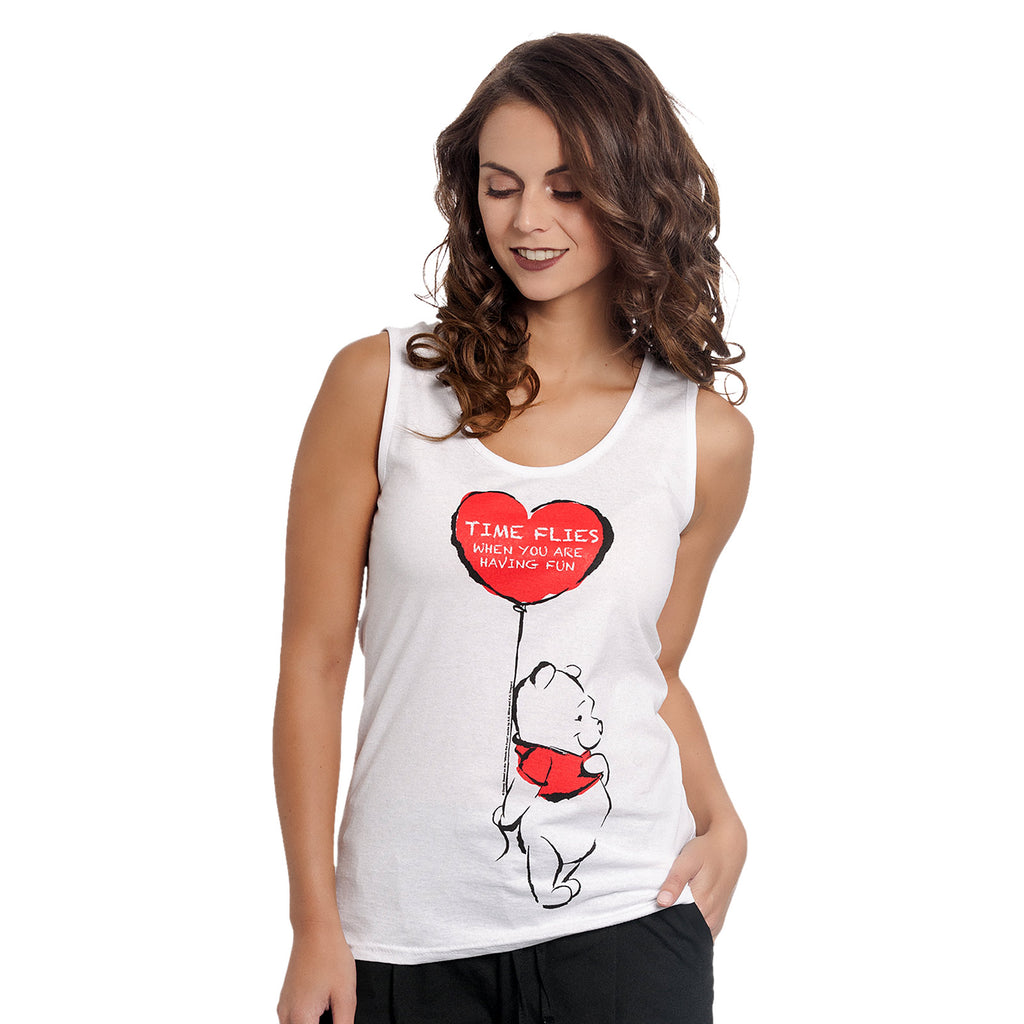 Product image Winnie the Pooh - Time Flies Women's Tank Top White