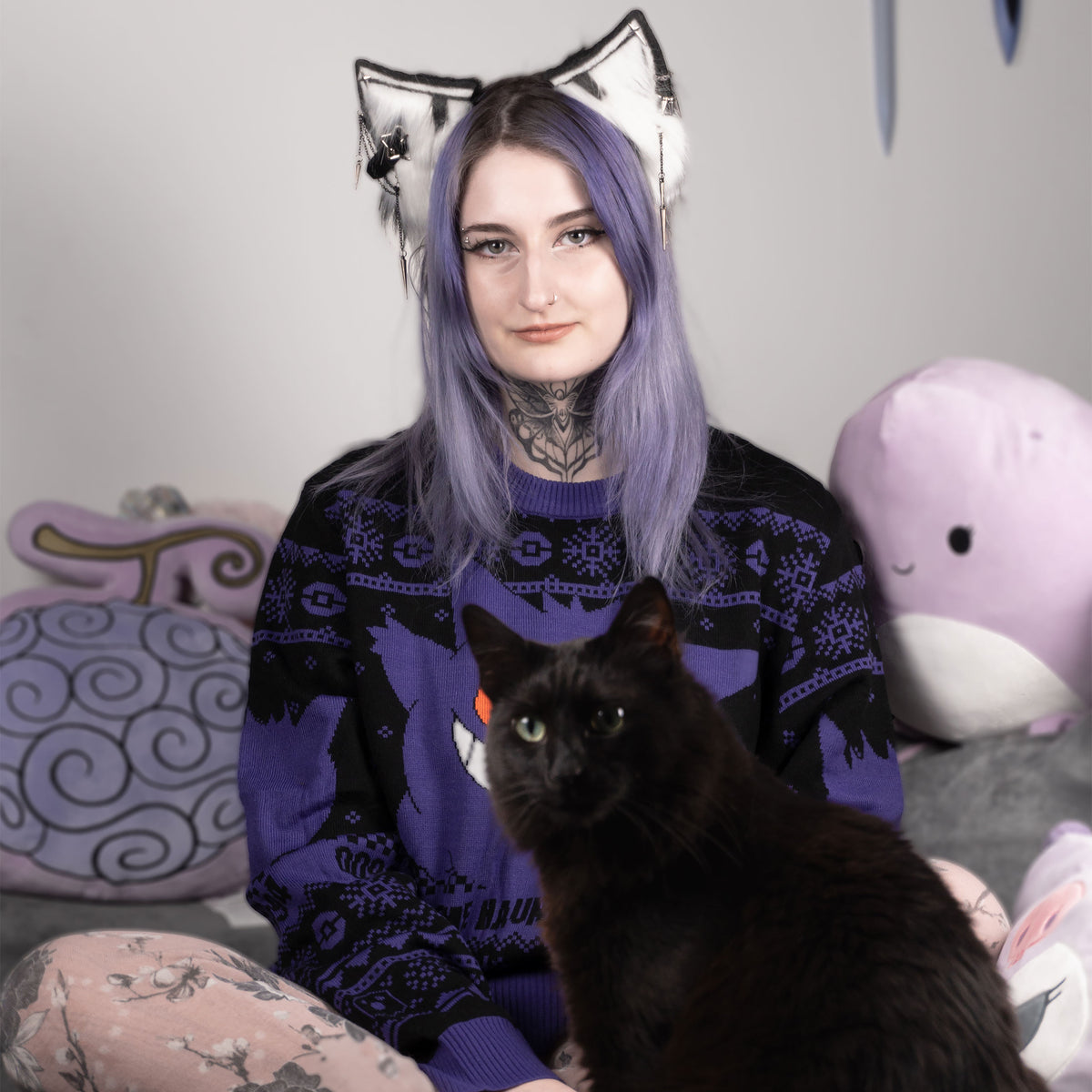 Product image Kitsune Ears white-black