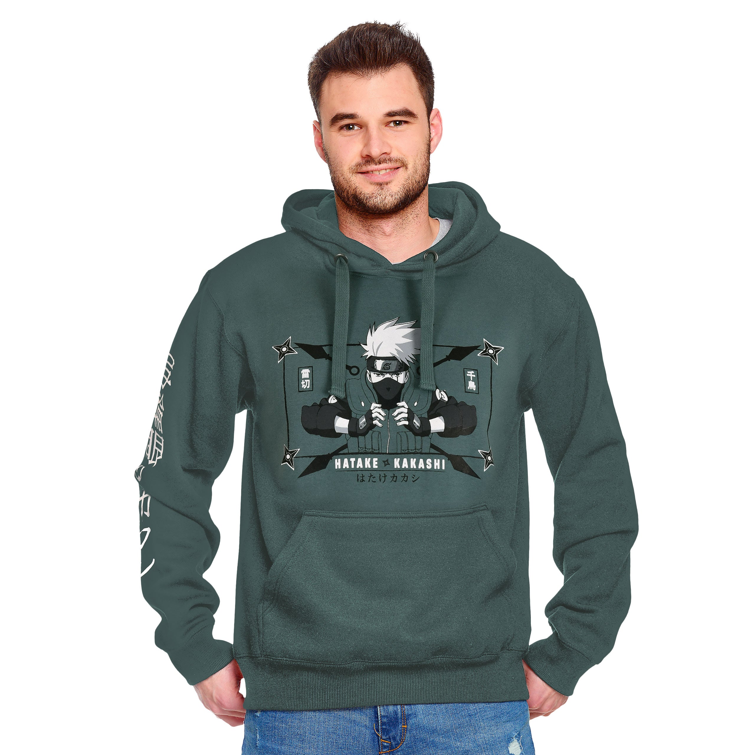 Naruto Shippuden - Hatake Kakashi Hoodie Green – Elbenwald