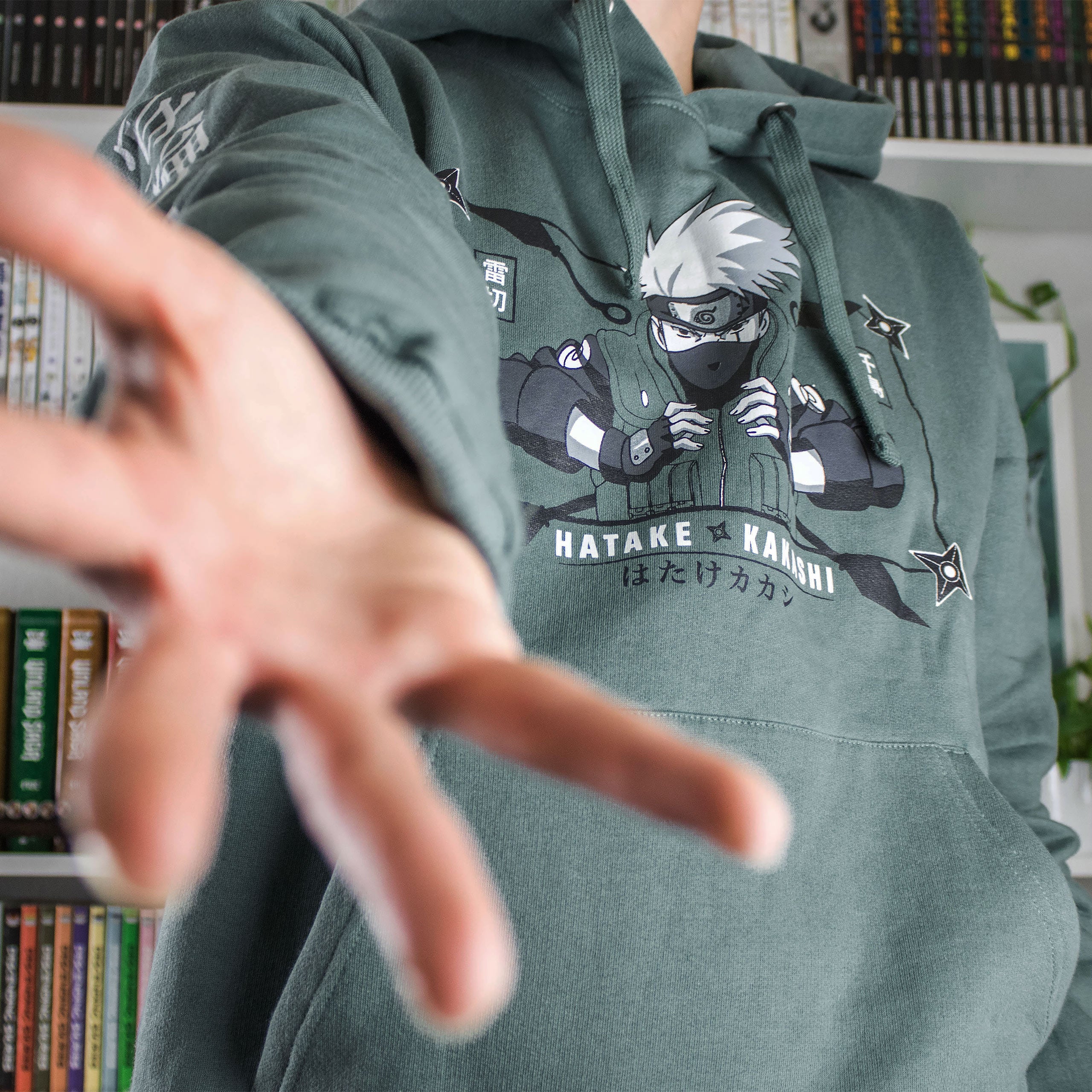 Naruto Shippuden - Hatake Kakashi Hoodie Green – Elbenwald