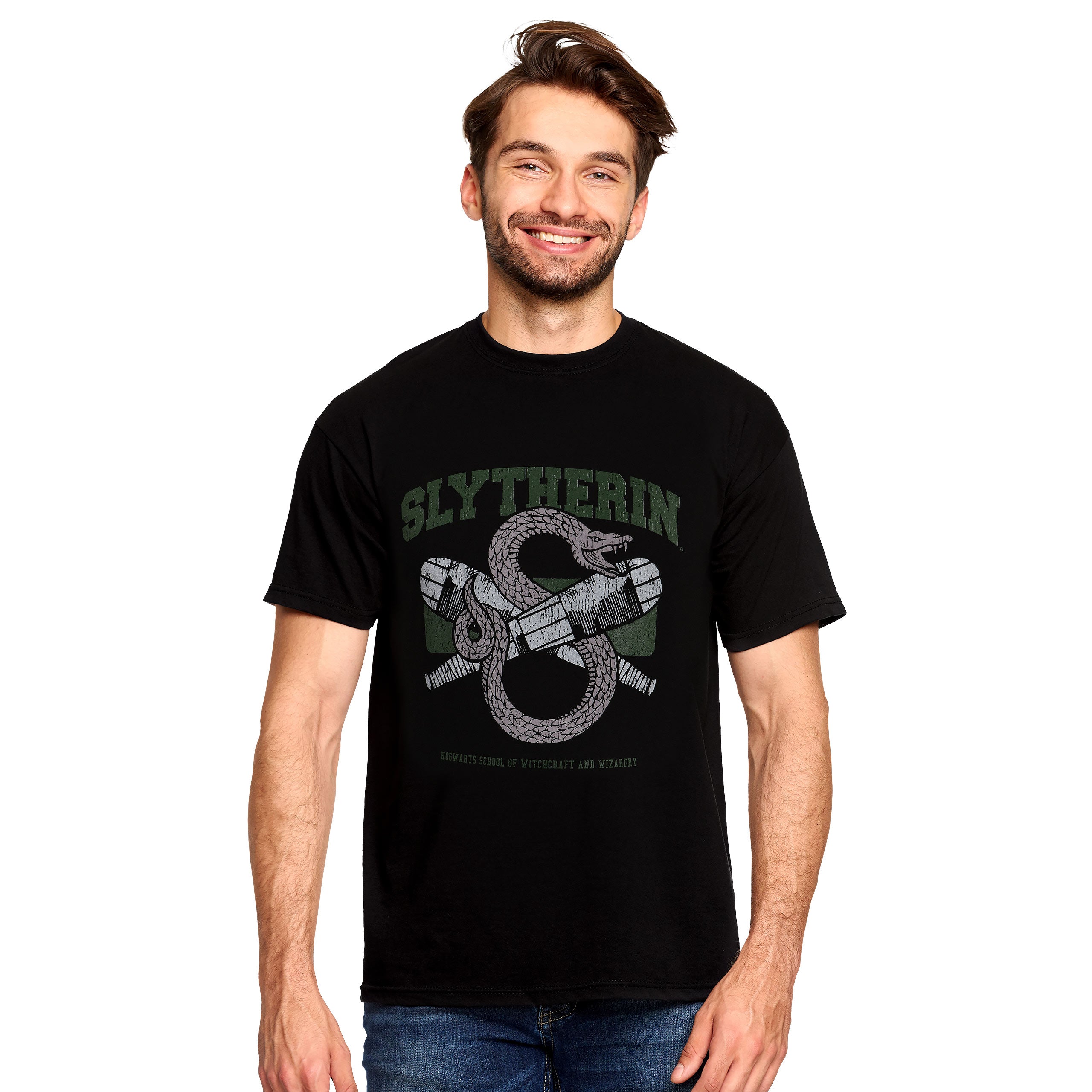 Product image Slytherin Quidditch College T-Shirt Black - Harry Potter