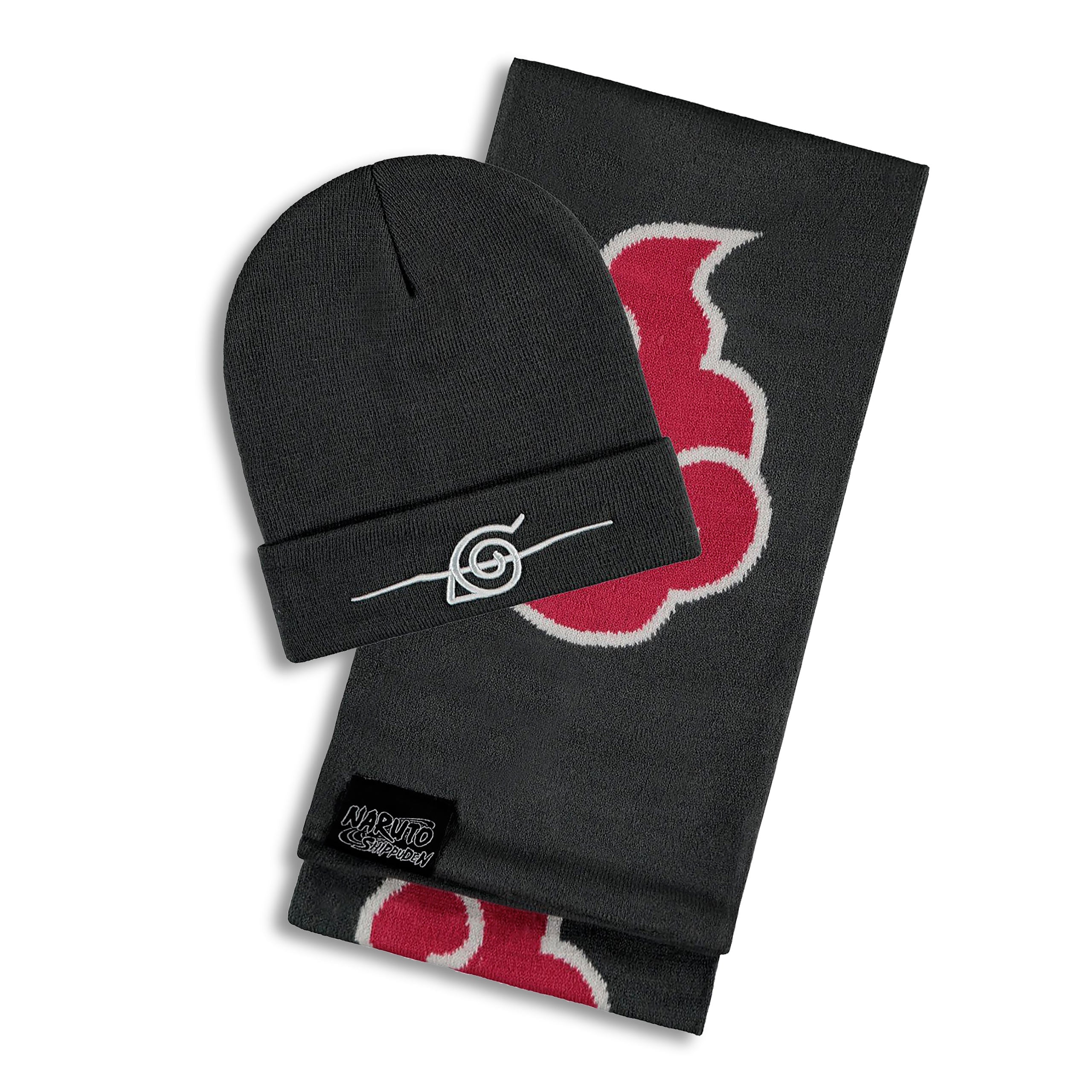 Naruto - Akatzuki Hat and Scarf Gift Set – Elbenwald