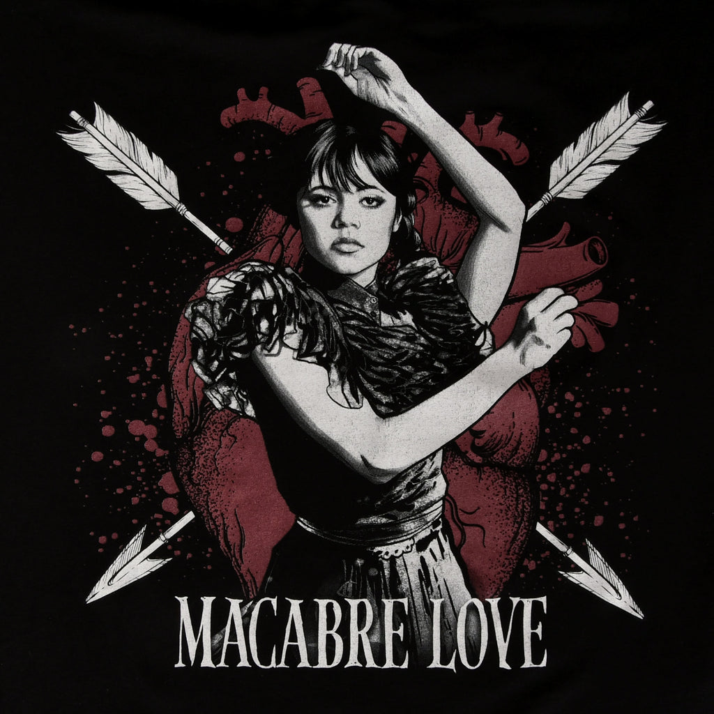 Product image Wednesday - Macabre Love T-shirt with Butterfly Sleeves