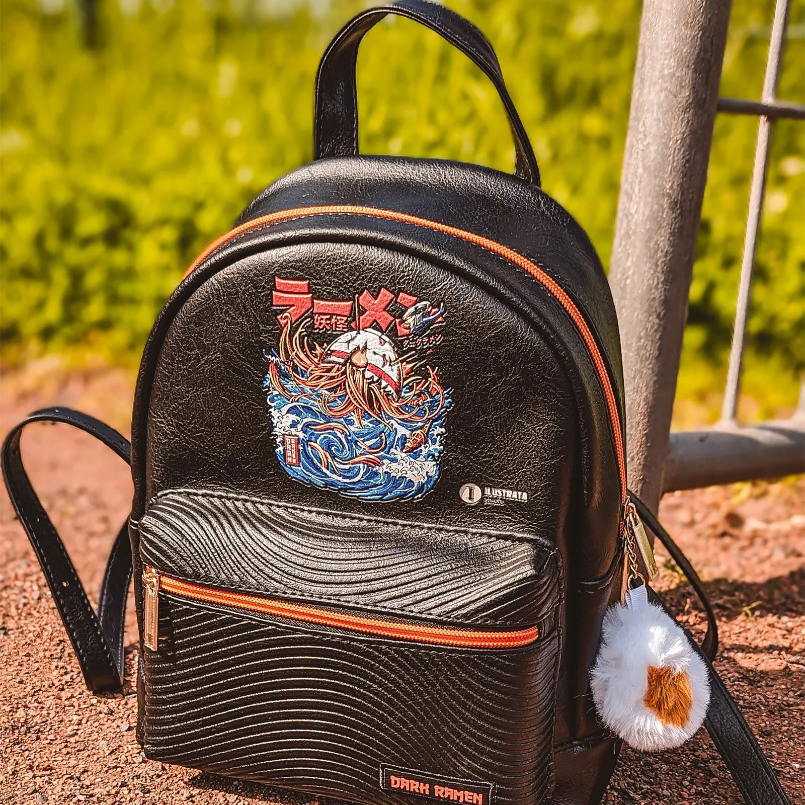 Product image Ilustrata - Dark Ramen Backpack with Pom Pom Pendant black