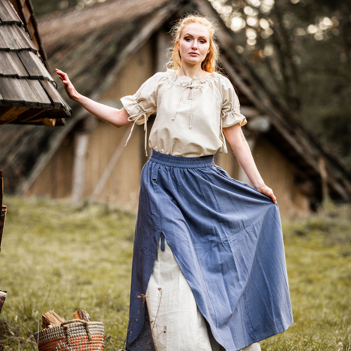 Product image Medieval Skirt Double Layer Blue-Beige