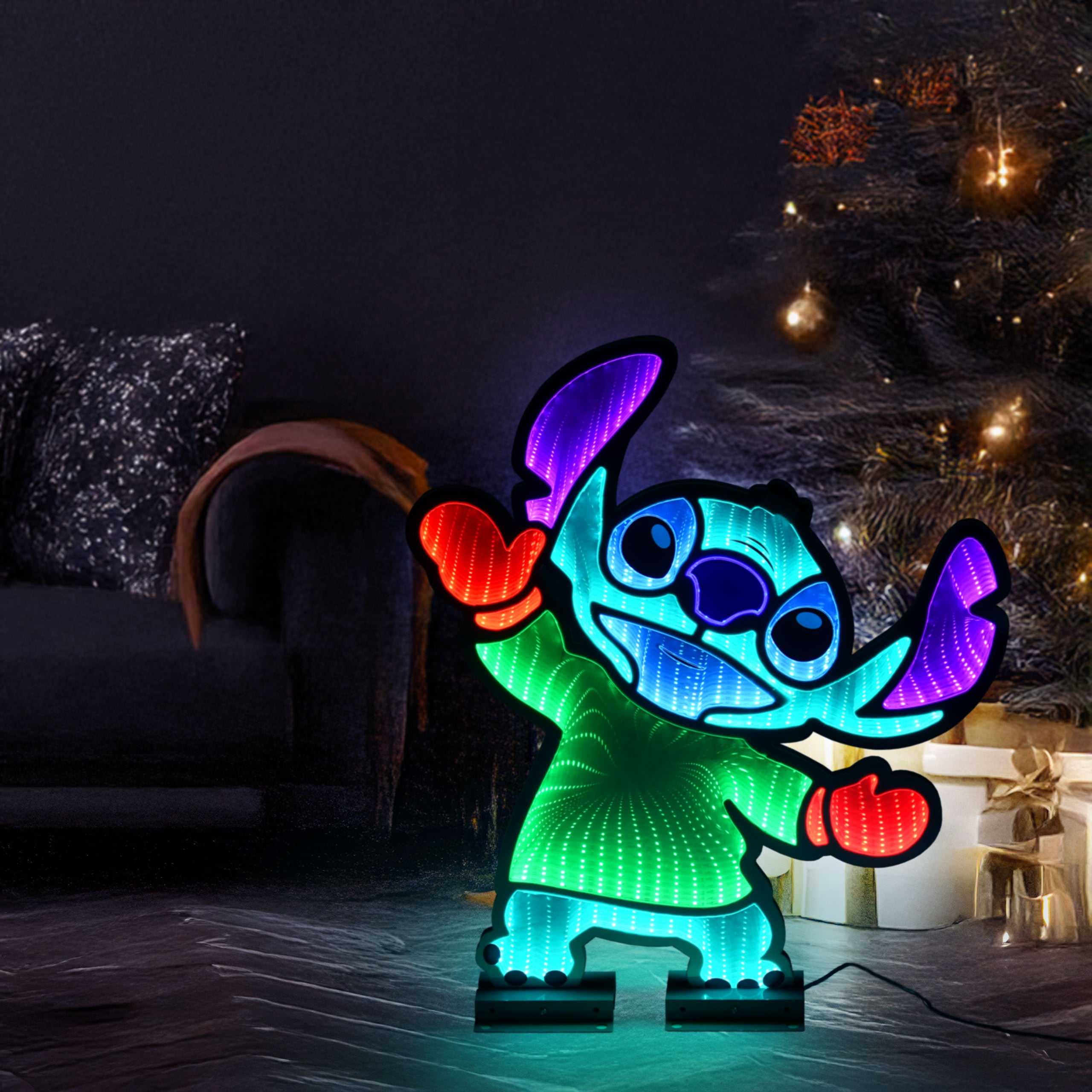 Dancing Stitch Acrylic LED Lamp - Lilo & Stitch – Elbenwald