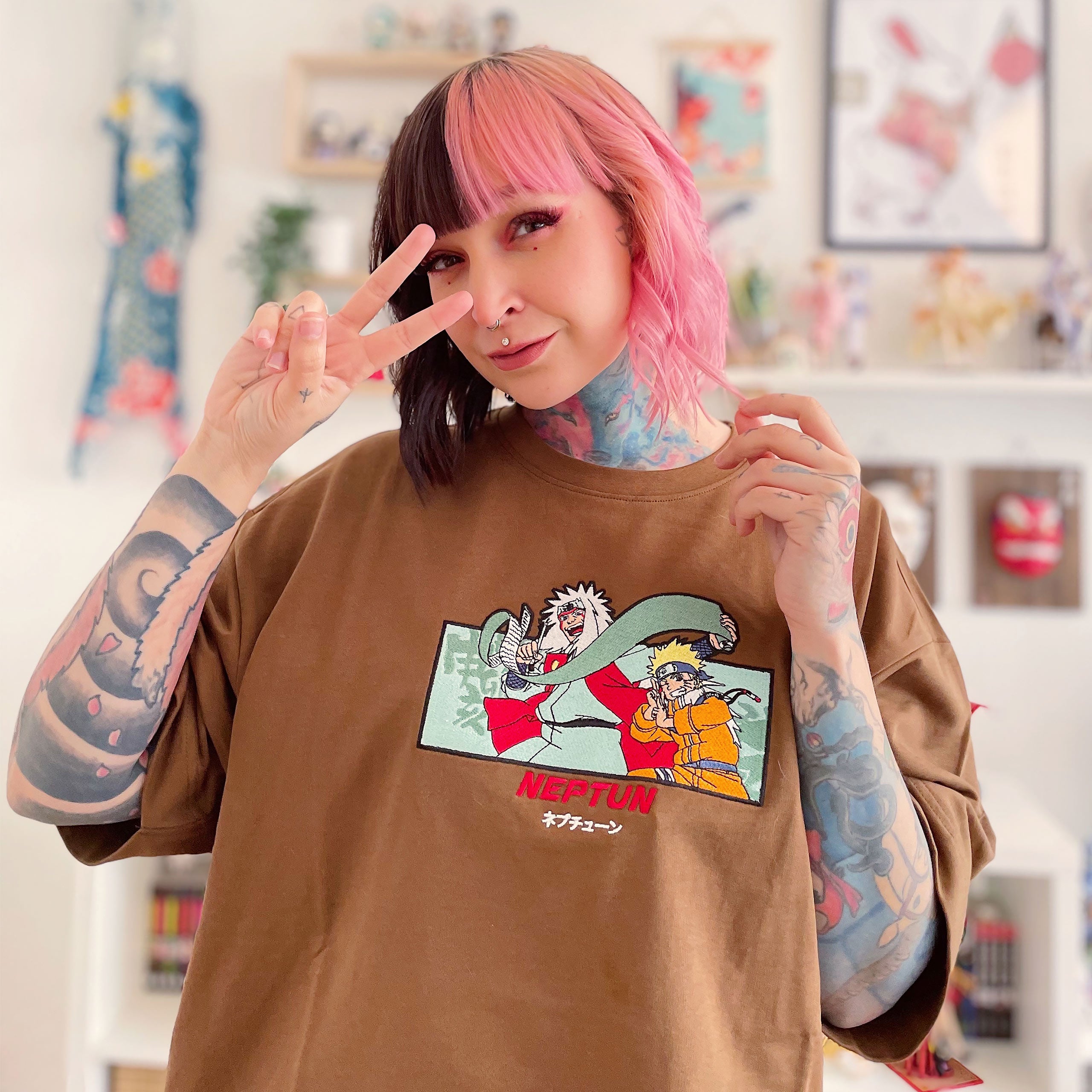 Naruto - Jiraiya & Naruto Oversize Premium T-Shirt – Elbenwald