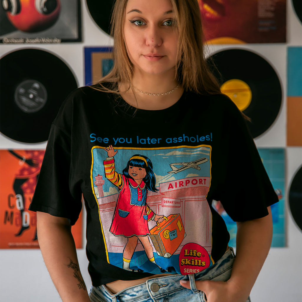 Product image Steven Rhodes - See You Later Assholes! Black T-Shirt