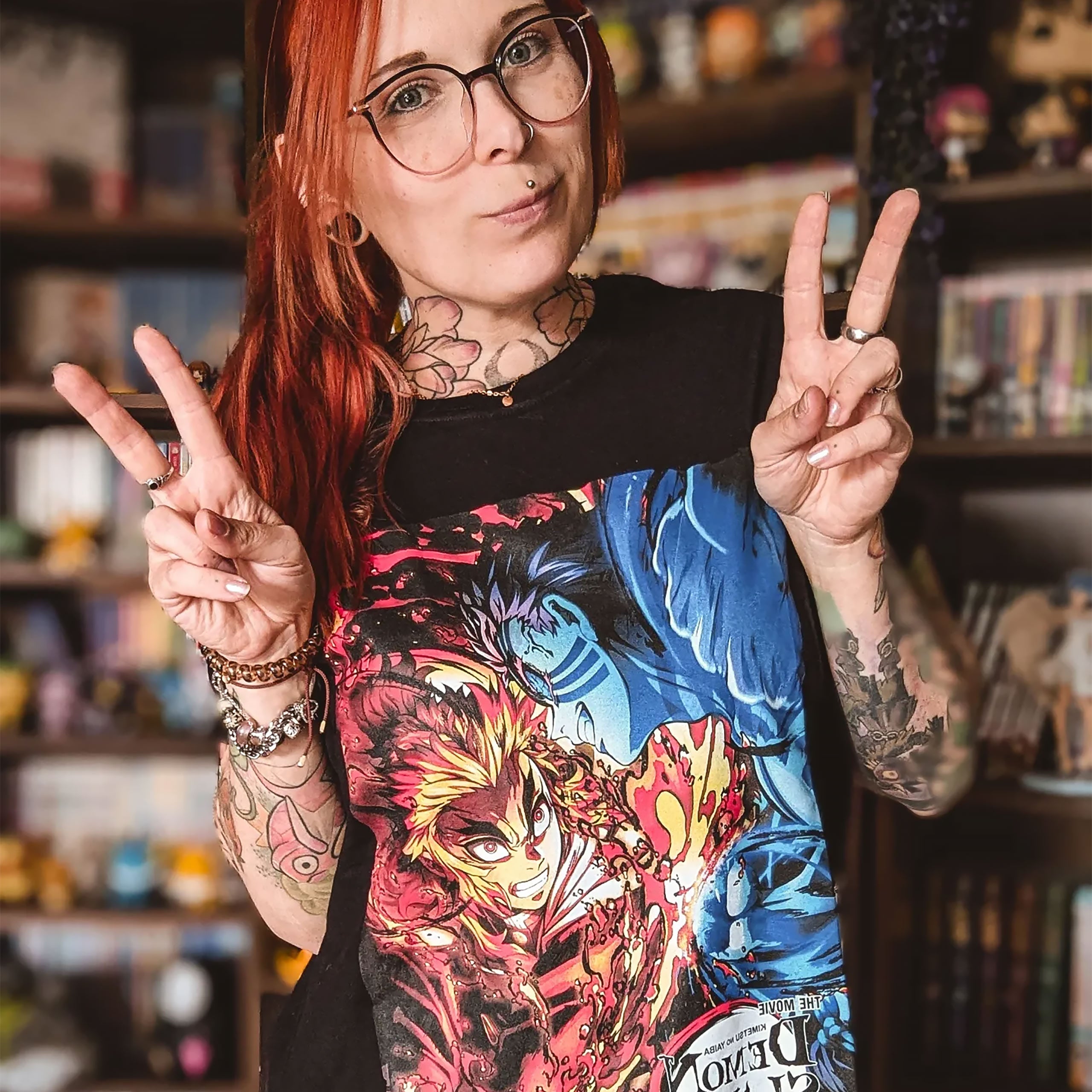 Product image Demon Slayer - Rengoku vs. Akaza T-Shirt Black