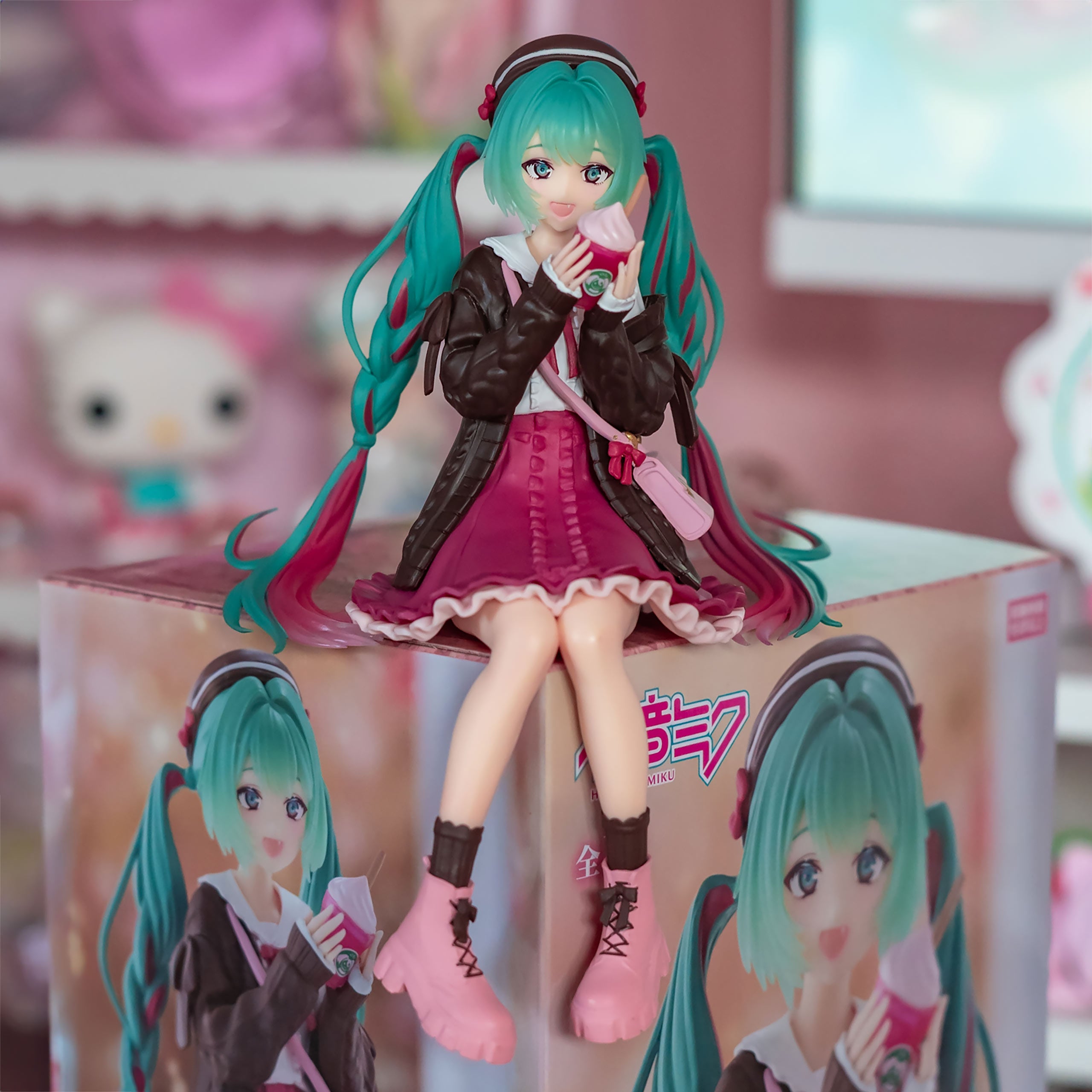 Hatsune Miku - Autumn Date Pink Noodle Stopper Figure – Elbenwald