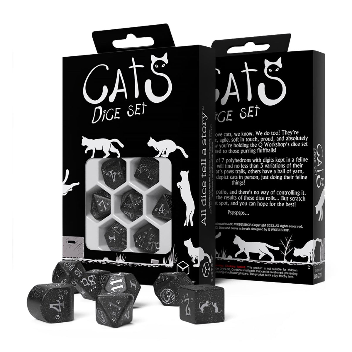 Product image Cats Waffle Modern RPG Dice Set 7pcs