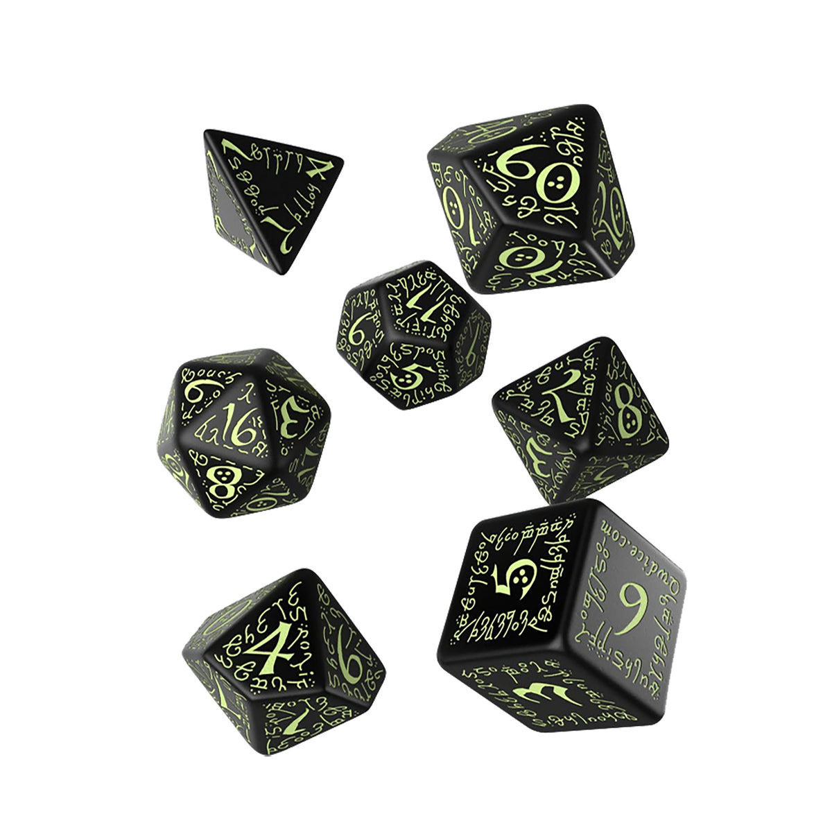 Product image Elvish RPG Dice Set 7pcs Glow in The Dark Edition