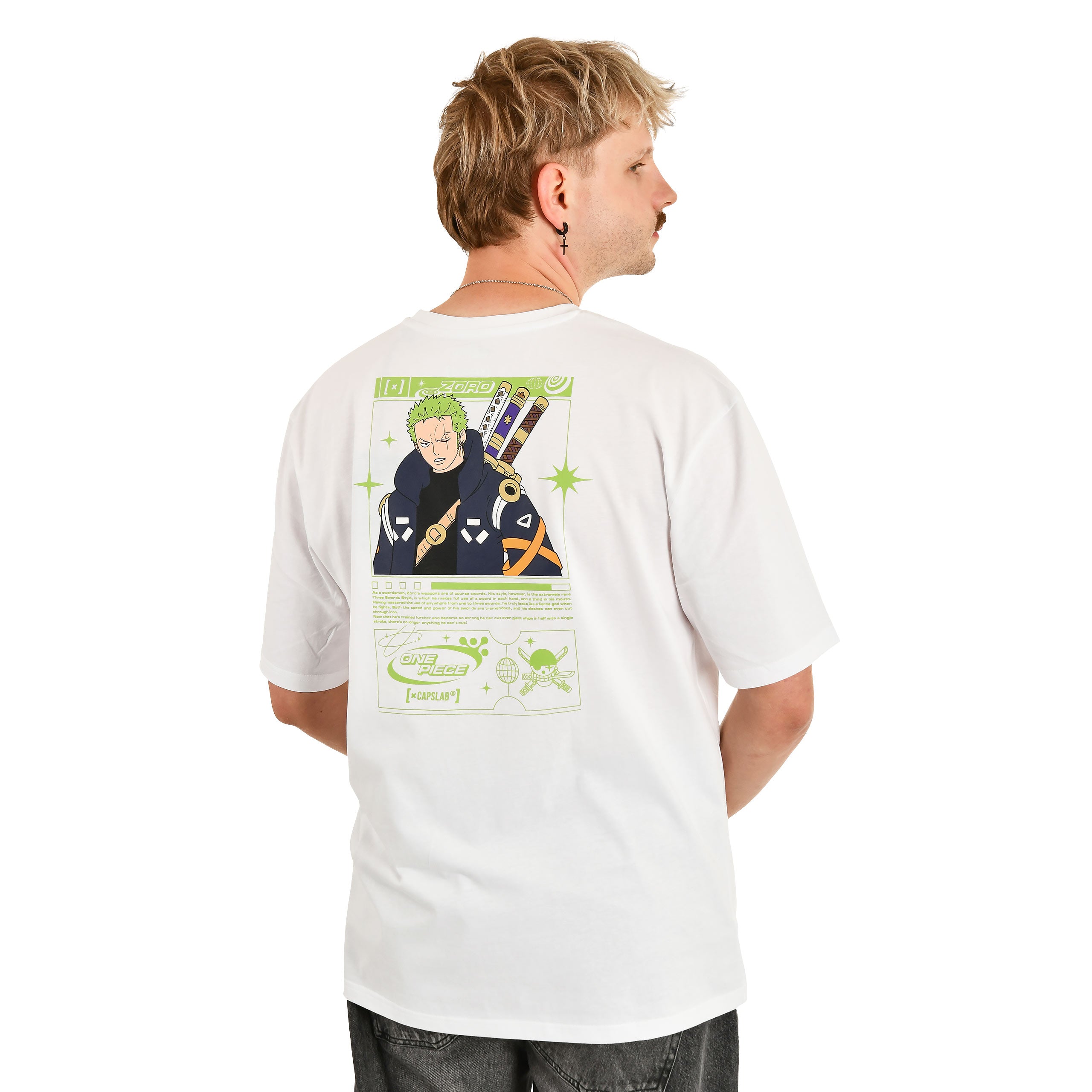 One Piece - Zoro Capslab Oversize T-Shirt White – Elbenwald