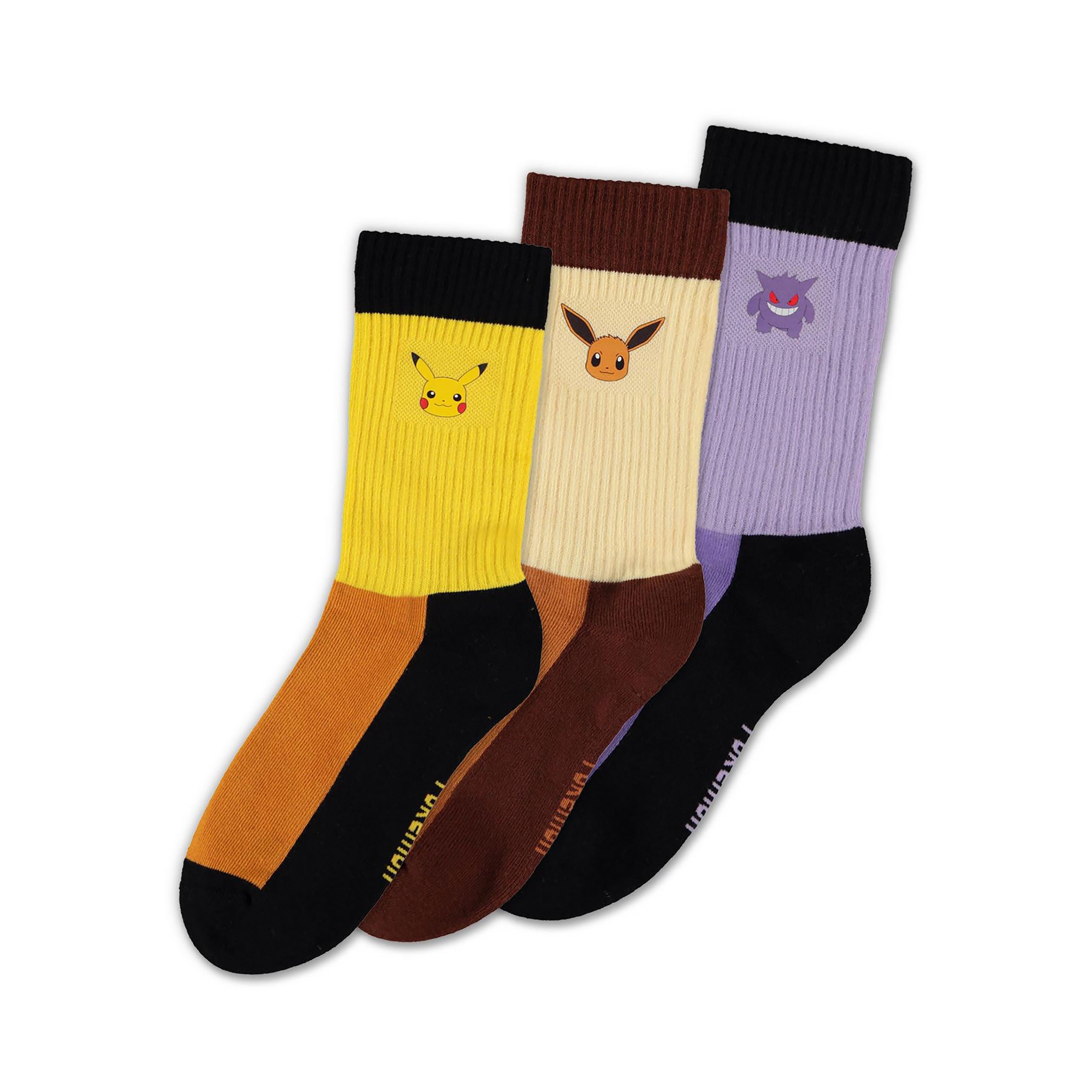Product image Pokemon - Pikachu, Eevee and Gengar Socks 3-Pack