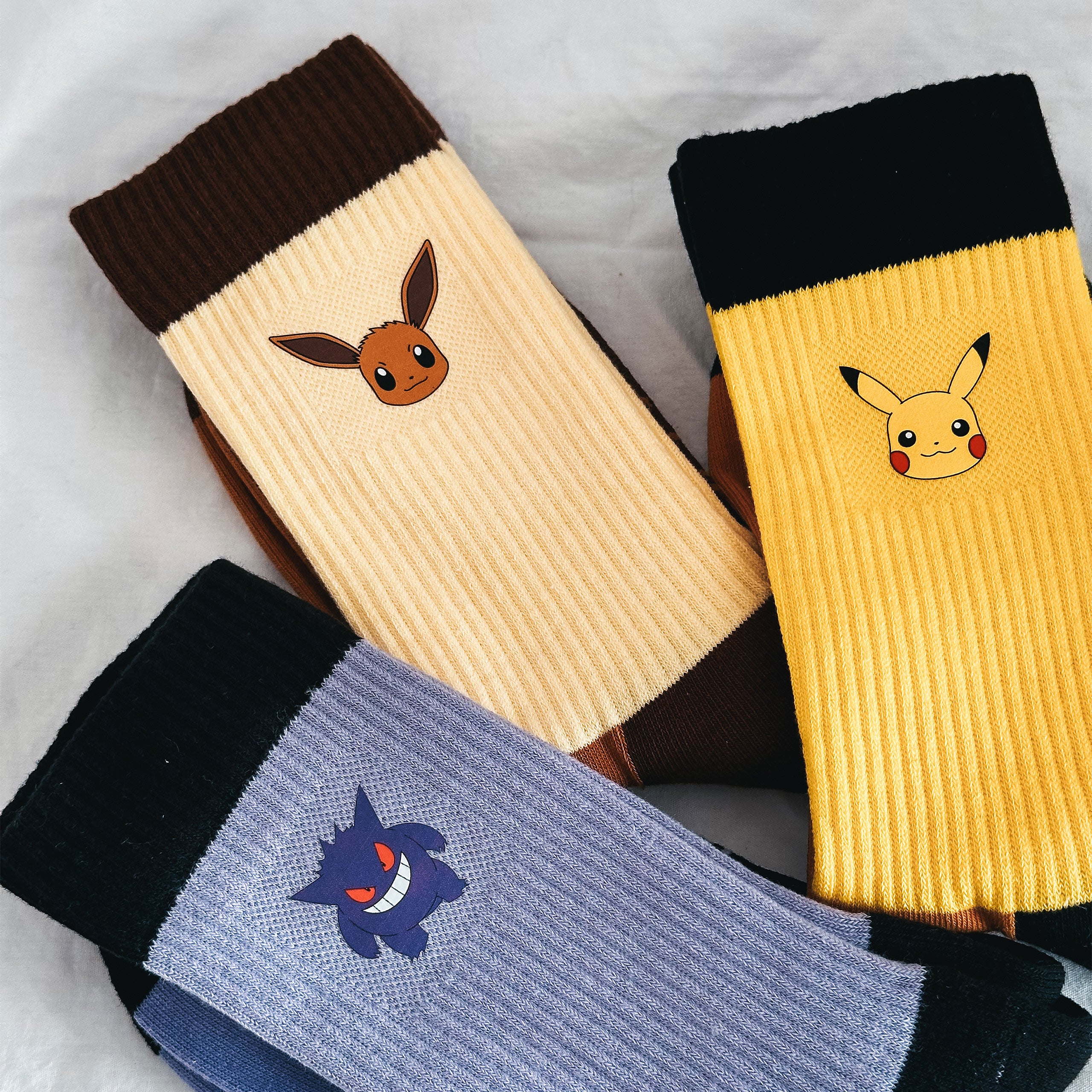 Product image Pokemon - Pikachu, Eevee and Gengar Socks 3-Pack