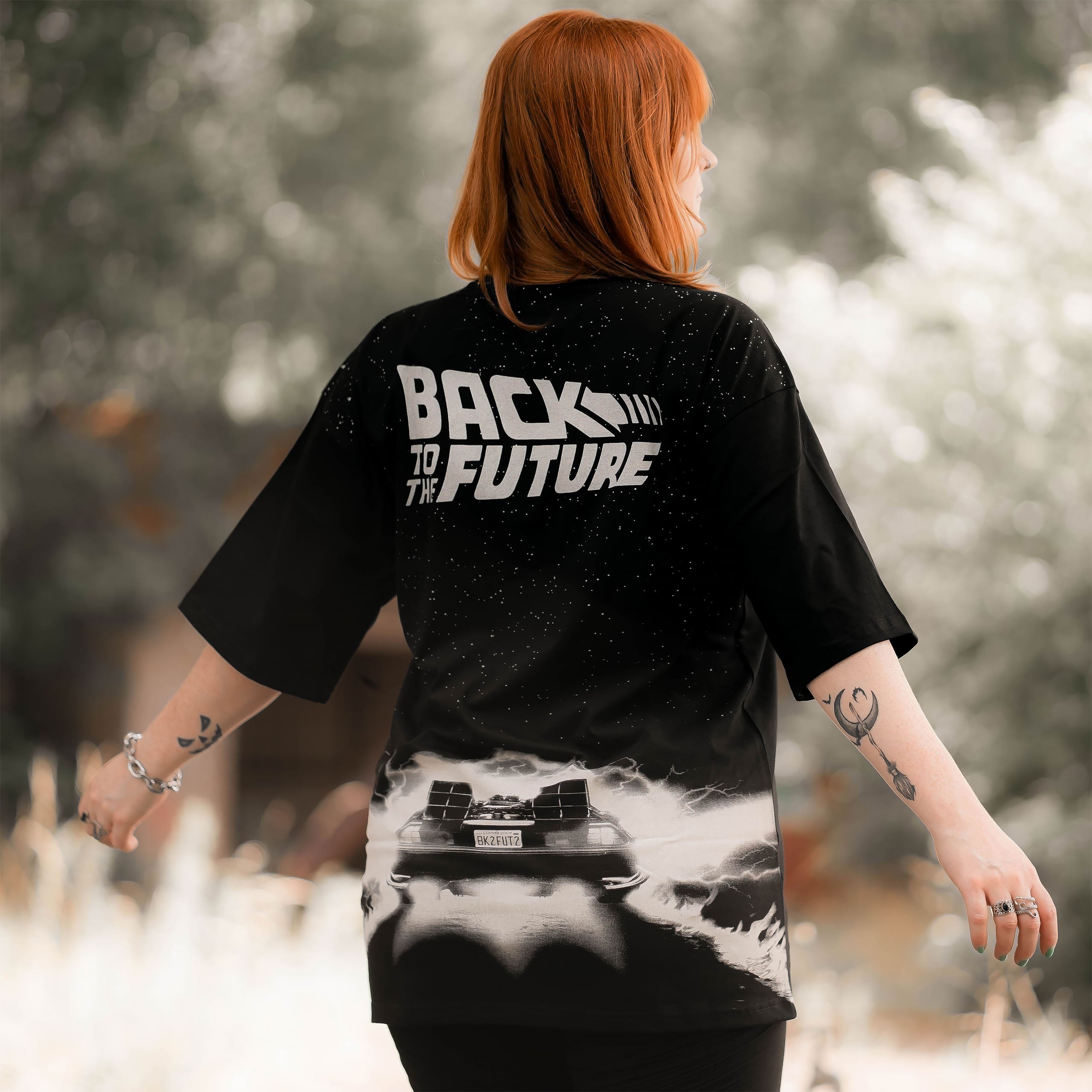 Back to the Future - DeLorean Oversize T-Shirt black – Elbenwald