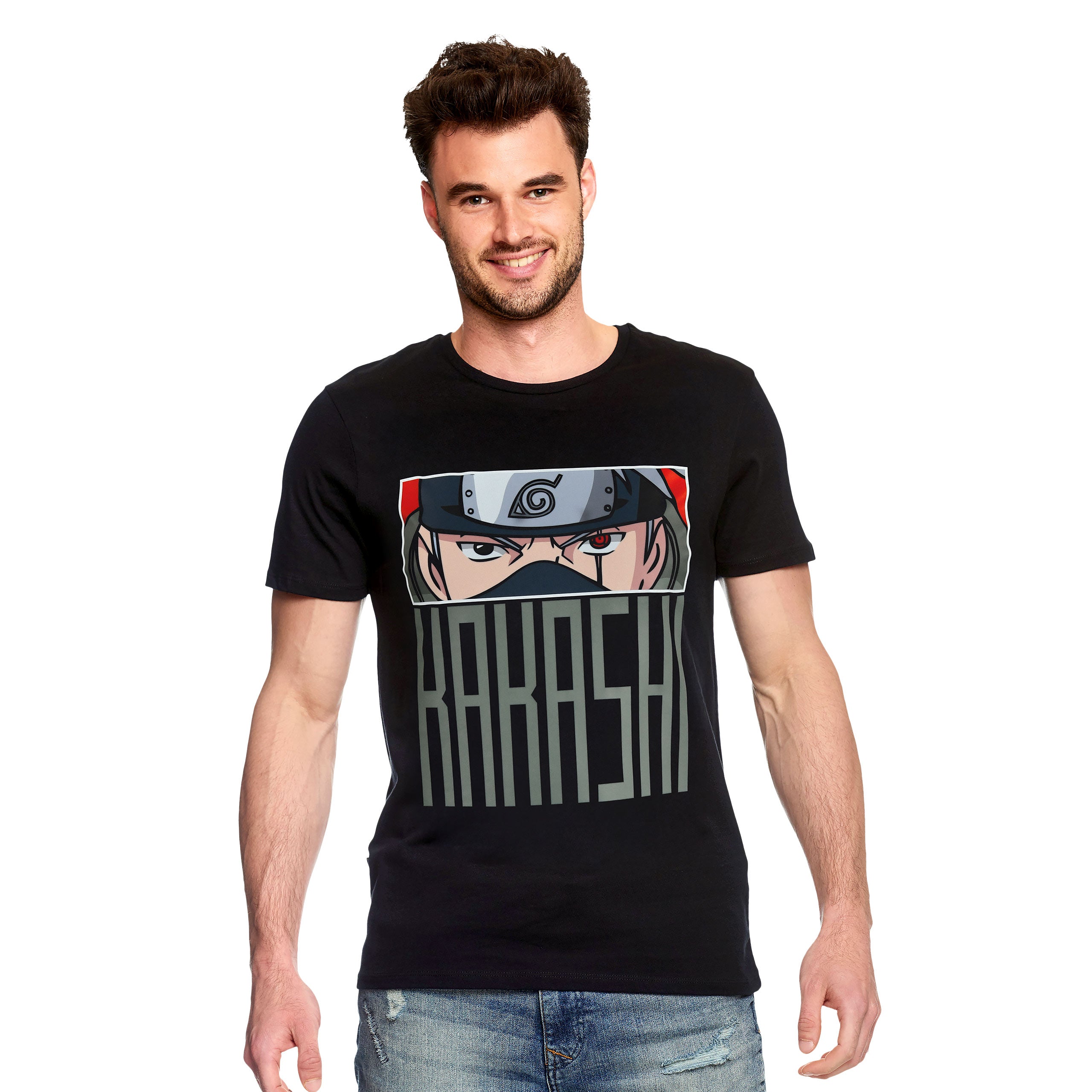 Naruto - Kakashi Eyes T-Shirt black – Elbenwald