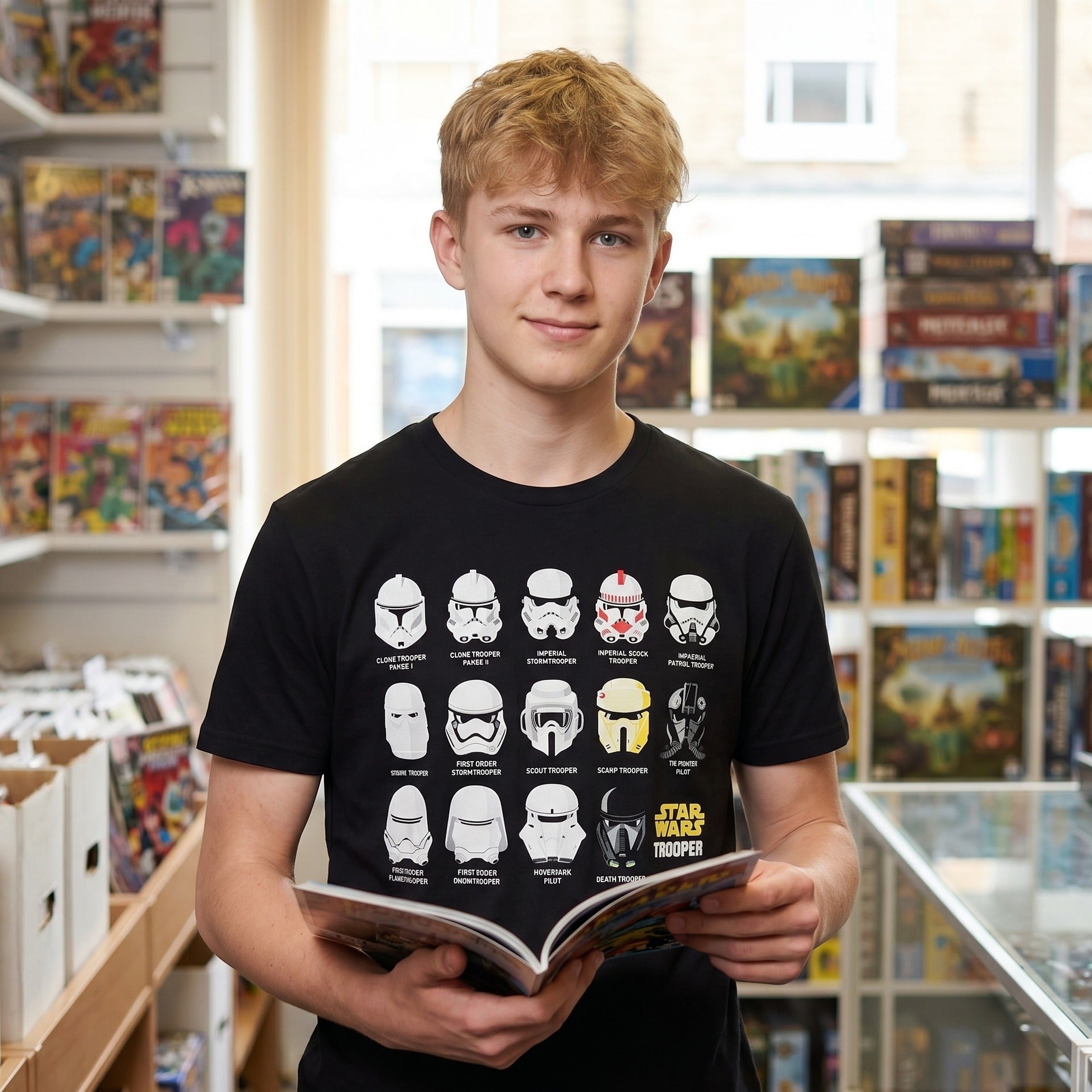 Product image Stormtrooper Helmet Collage T-shirt black - Star Wars