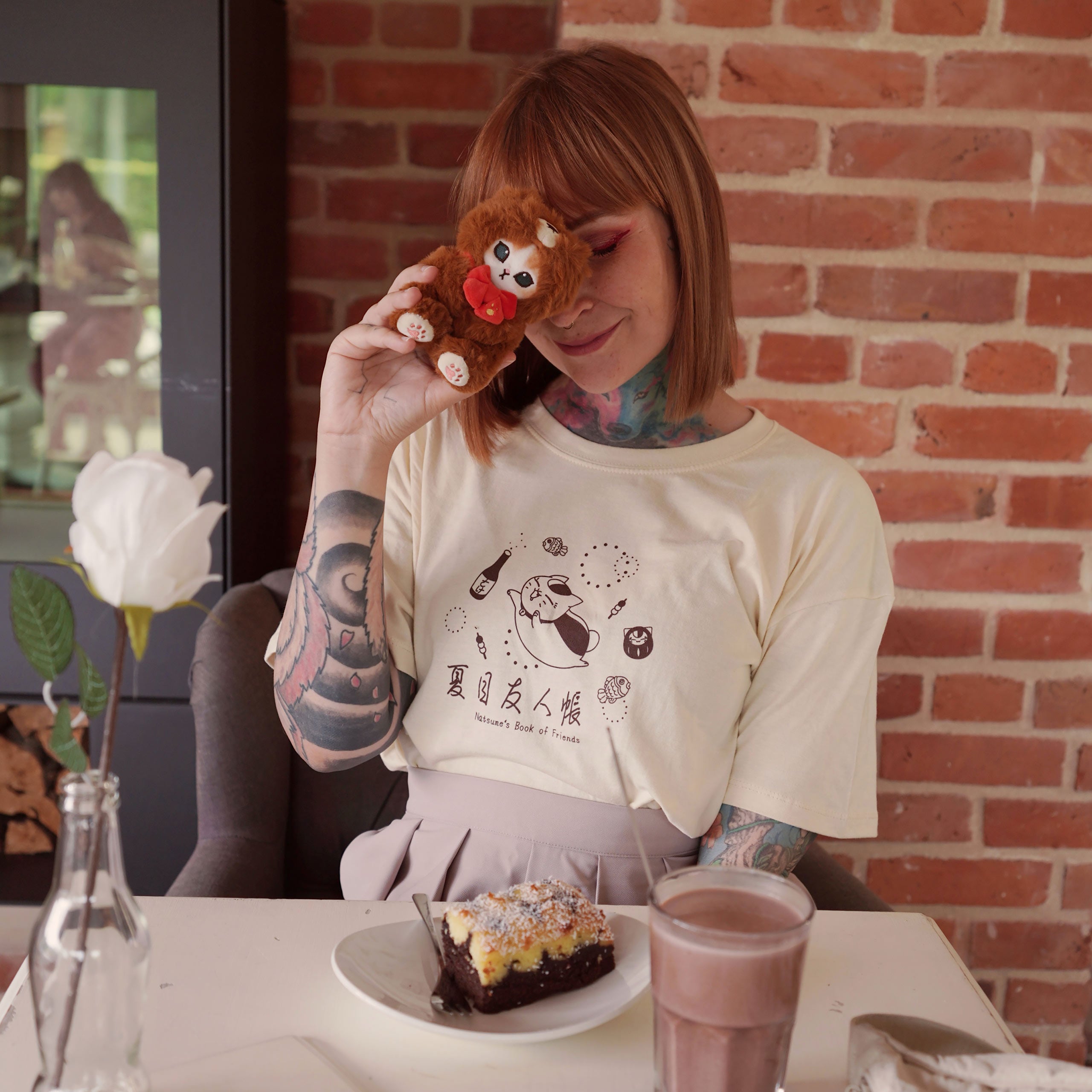 Nyanko Sensei Sake T-Shirt for Natsume's Book of Friends Fans