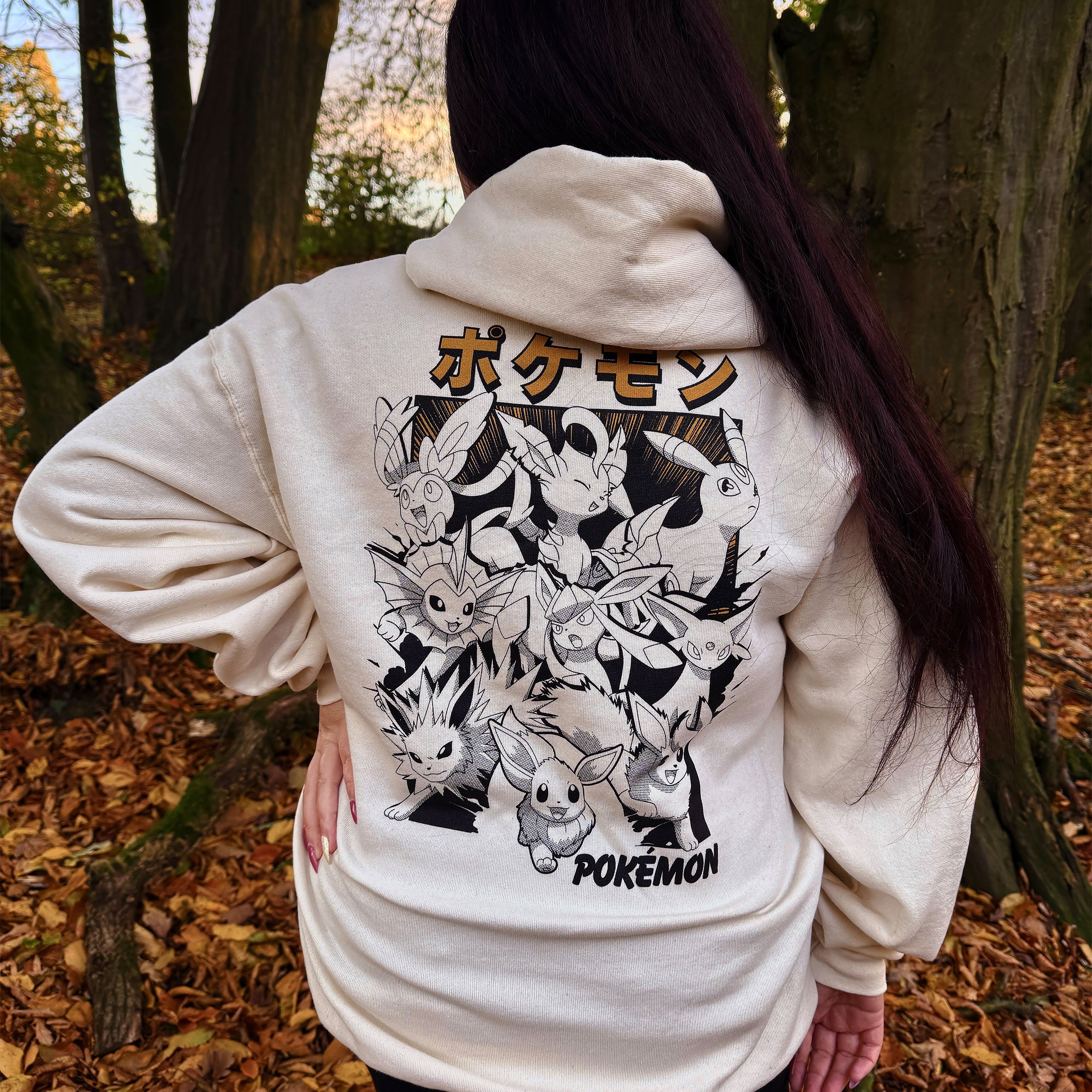 Pokémon - Eevee Evolution Katakana Hoodie – Elbenwald