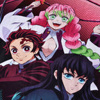 Product image Demon Slayer - Tanjiro, Mitsuri and Muichiro Fleece Blanket