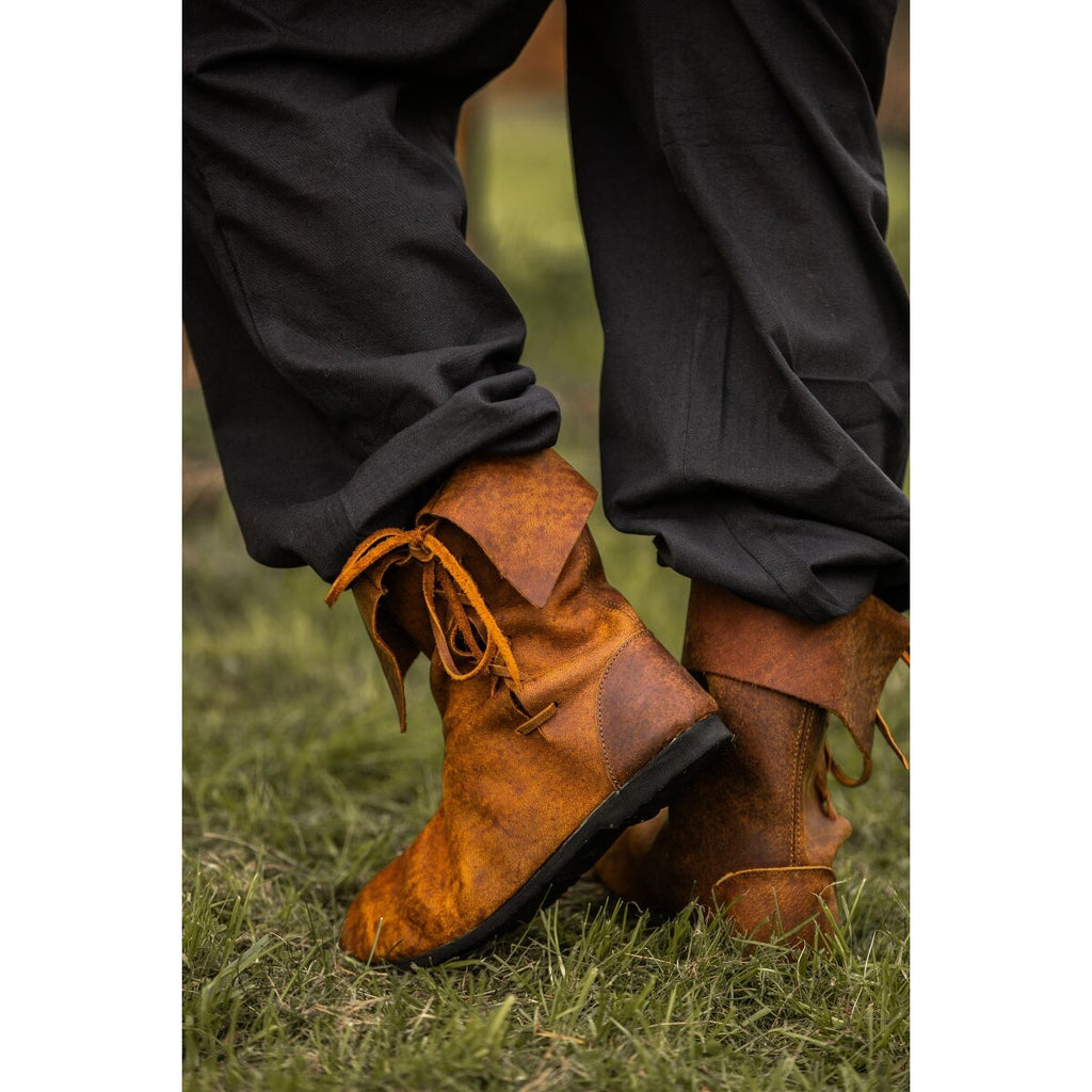 Product image Medieval Cuff Boots in Brown Nubuck Leather