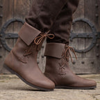Product image Medieval Cuff Boots in Brown Nubuck Leather