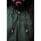 Product image Medieval Stand-Up Collar Lace-Up Shirt Friedrich green