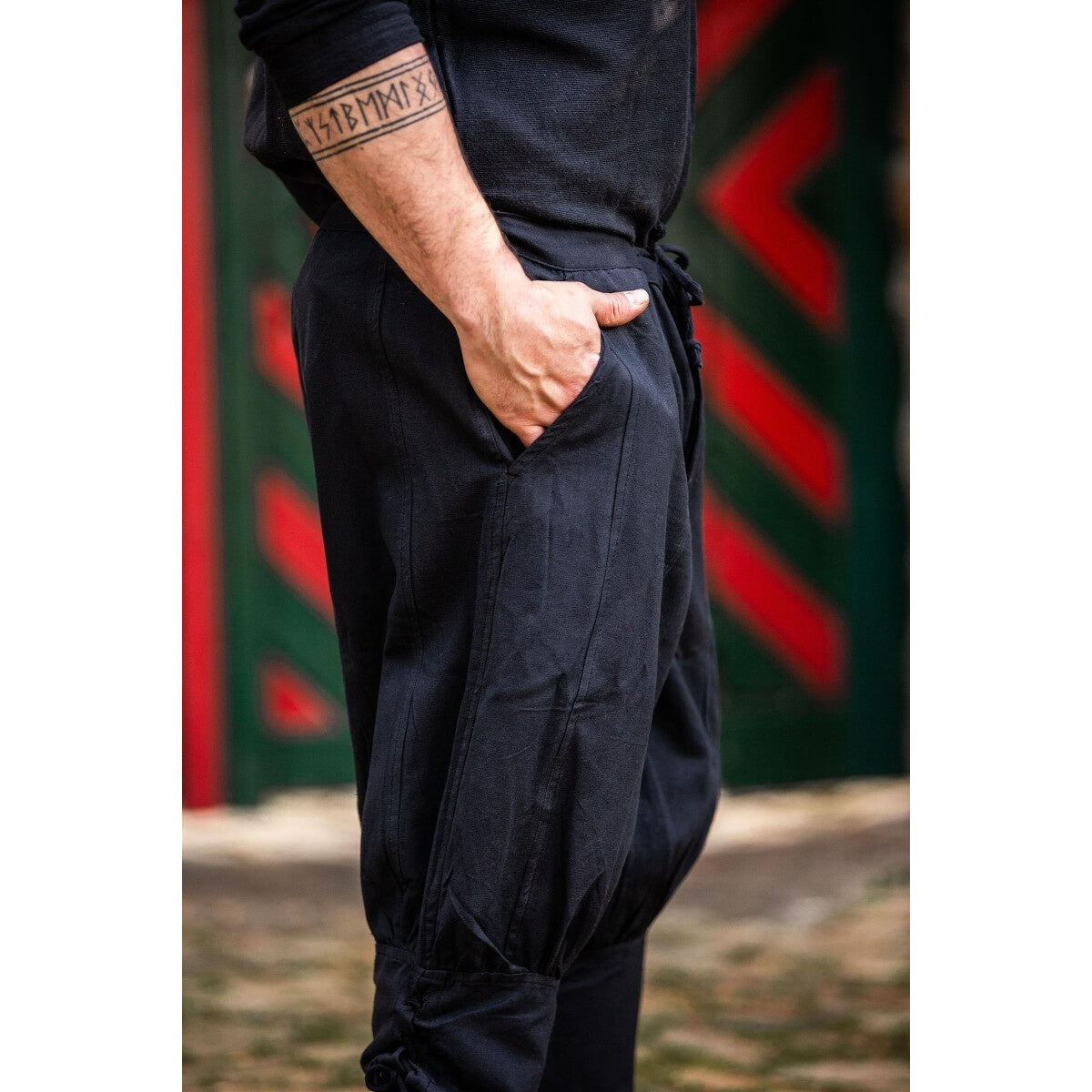 Product image Medieval Knee Breeches Laurence with Lower Leg Lacing black