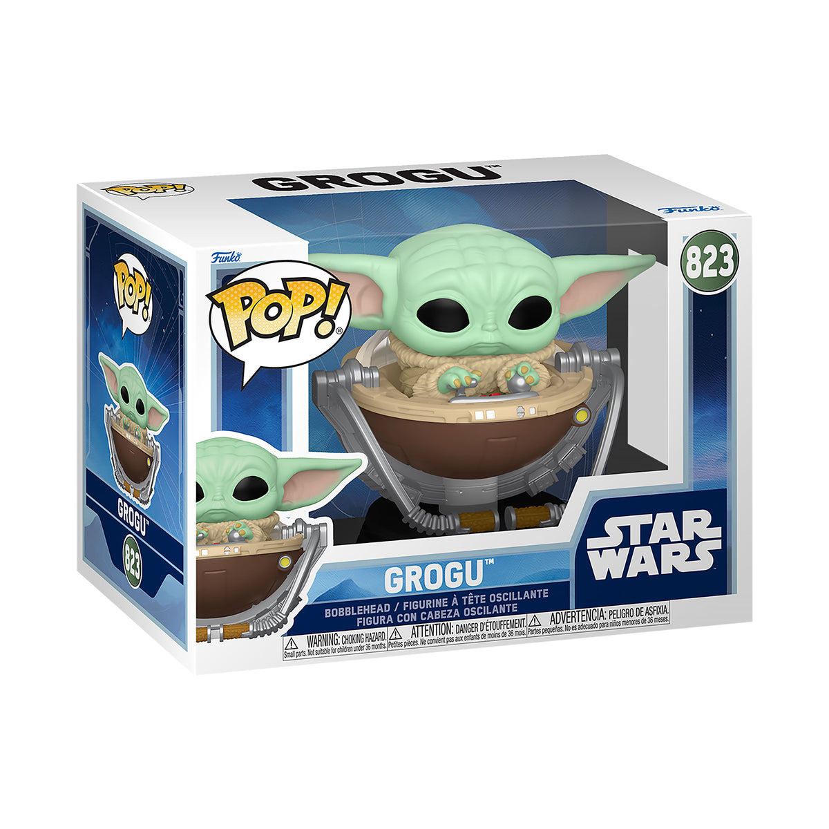 Product image Grogu in Pram Funko Pop Bobble-Head Figure - Star Wars The Mandalorian and Grogu