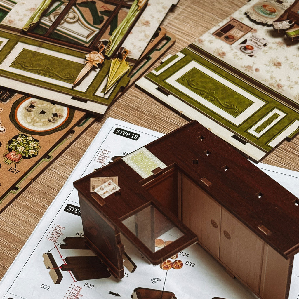 Product image CuteBee - Sunny Cafe Miniature House Book Nook Model Kit