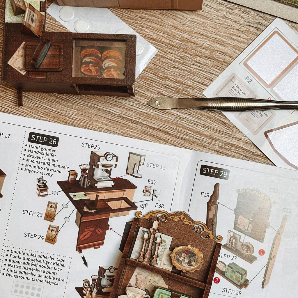 Product image CuteBee - Sunny Cafe Miniature House Book Nook Model Kit