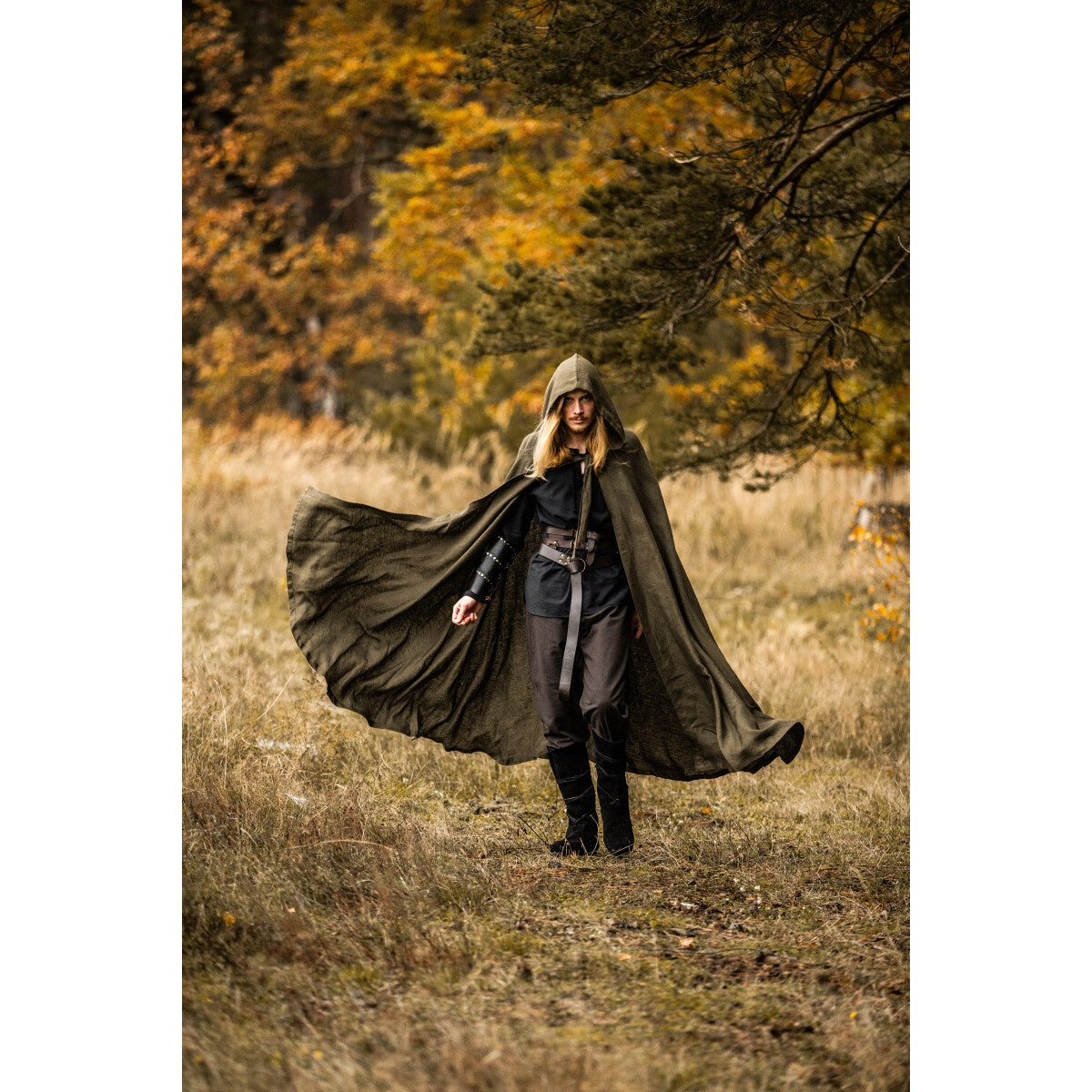 Product image Medieval Linen Cloak Mimir green