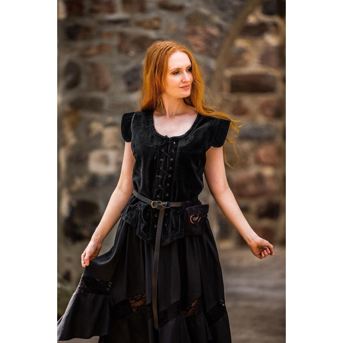 Product image Medieval Velvet Bodice Vest Adrienne black