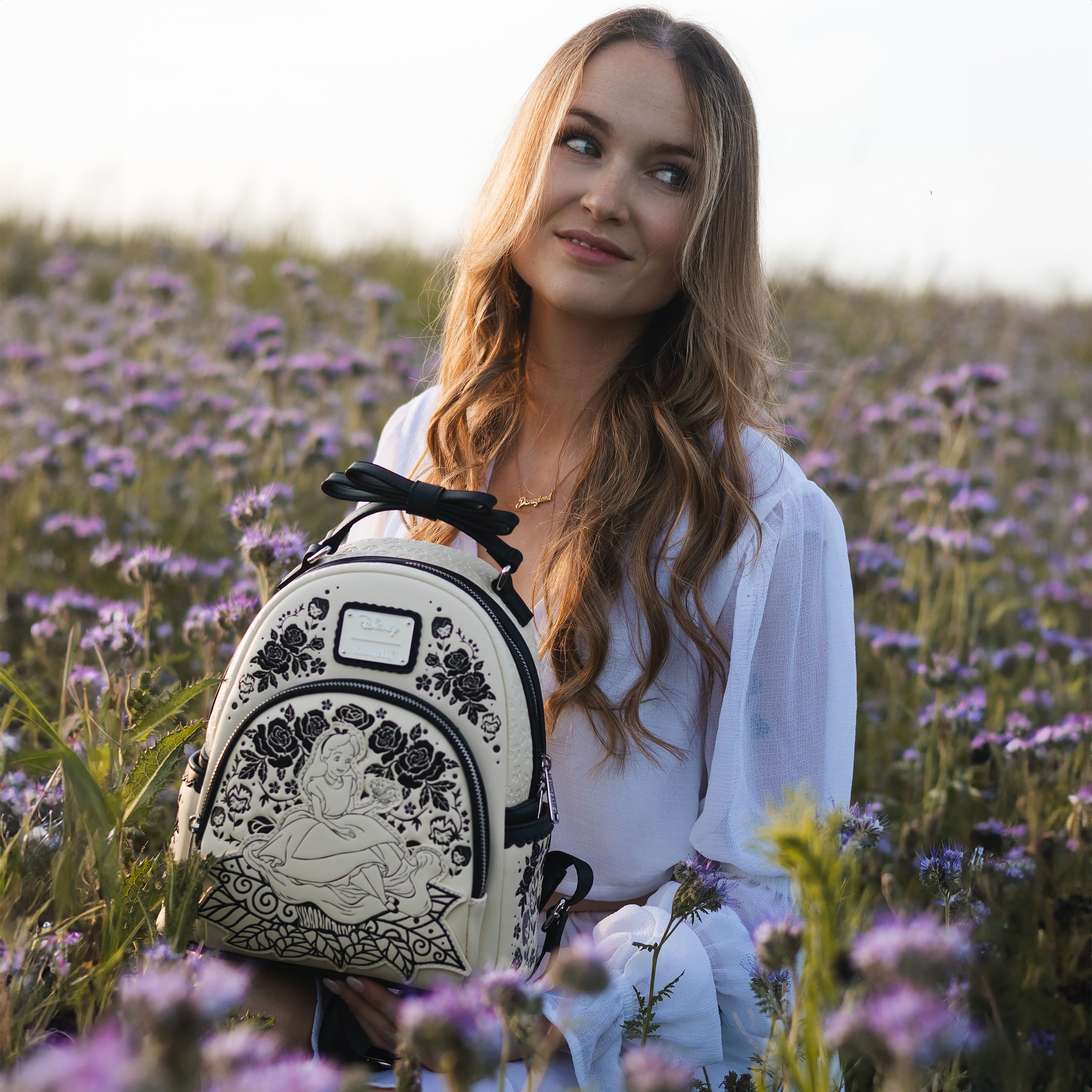 akice and wonderland floral print mini backpack Alice in Shop_Backpacks_Carry-on adidas Classic 3-Stripe Backpack with custom printed Disney Color:Tarantula