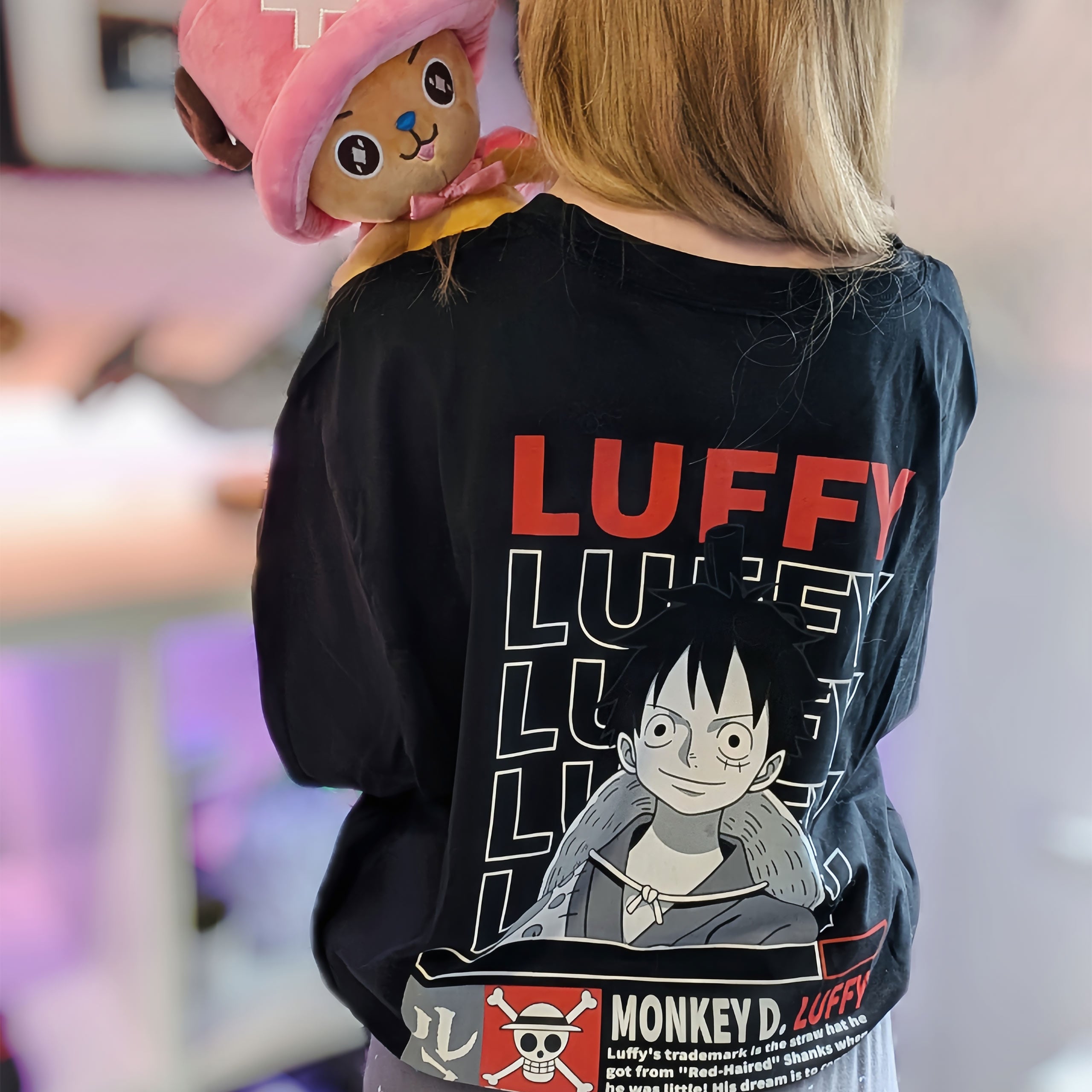 One Piece - Monkey D. Luffy Oversize T-Shirt black – Elbenwald