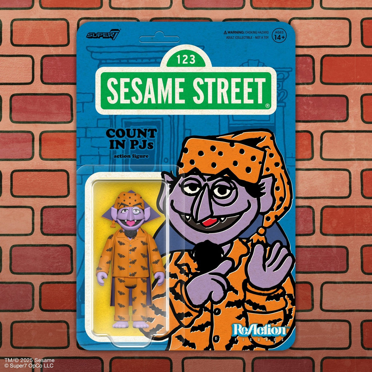 Product image Sesame Street ReAction Action Figure Wave 06 Count von Count (PJs) 10 cm