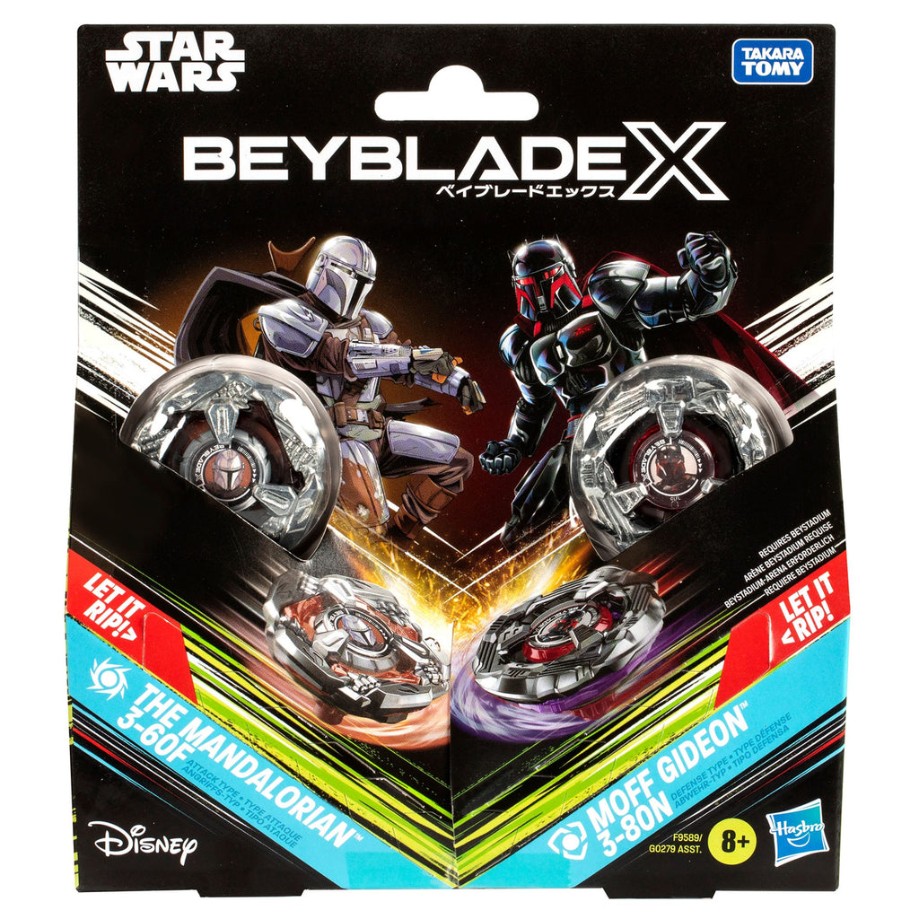 Product image Beyblade X and Star Wars Collab The Mandalorian 3-60F vs. Moff Gideon 3-80N