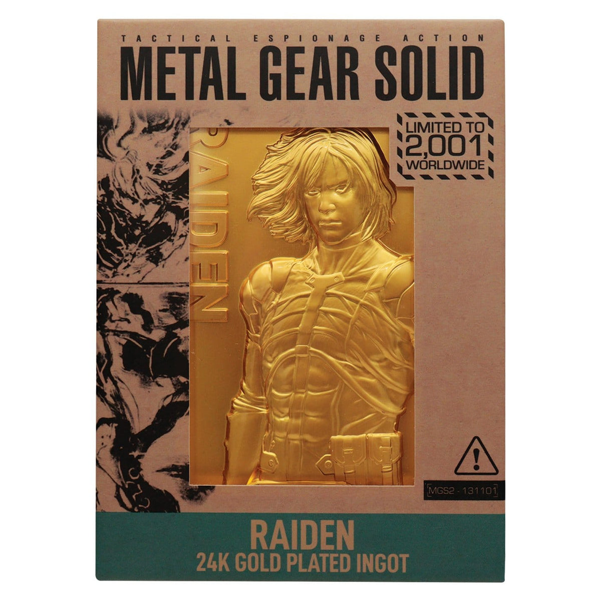 Product image Metal Gear Solid 2 Metal Ingot Raiden 24k Gold Plated Limited Edition