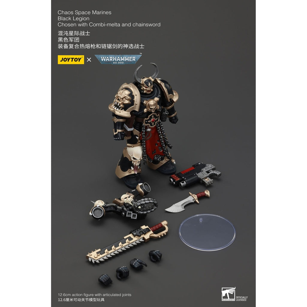 Product image Warhammer 40k Action Figure Chaos Space Marines Black Legion Chosen with Combi-melta and Chainsword 20 cm