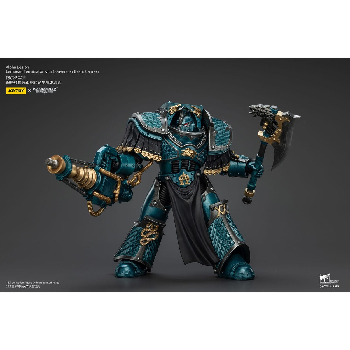 Product image Warhammer The Horus Heresy Action Figure Alpha Legion Lernaean Terminator with Conversion Beam Cannon 20 cm