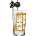 Product image Marvel Glass Tumbler with Straws Logo & Avengers 485 ml