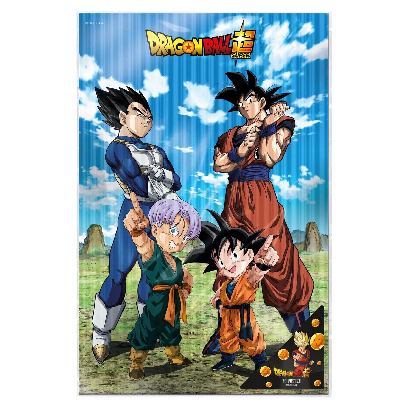 Dragon Ball Super 3D Poster Battle of Gods Goku Vegeta Family 38 x