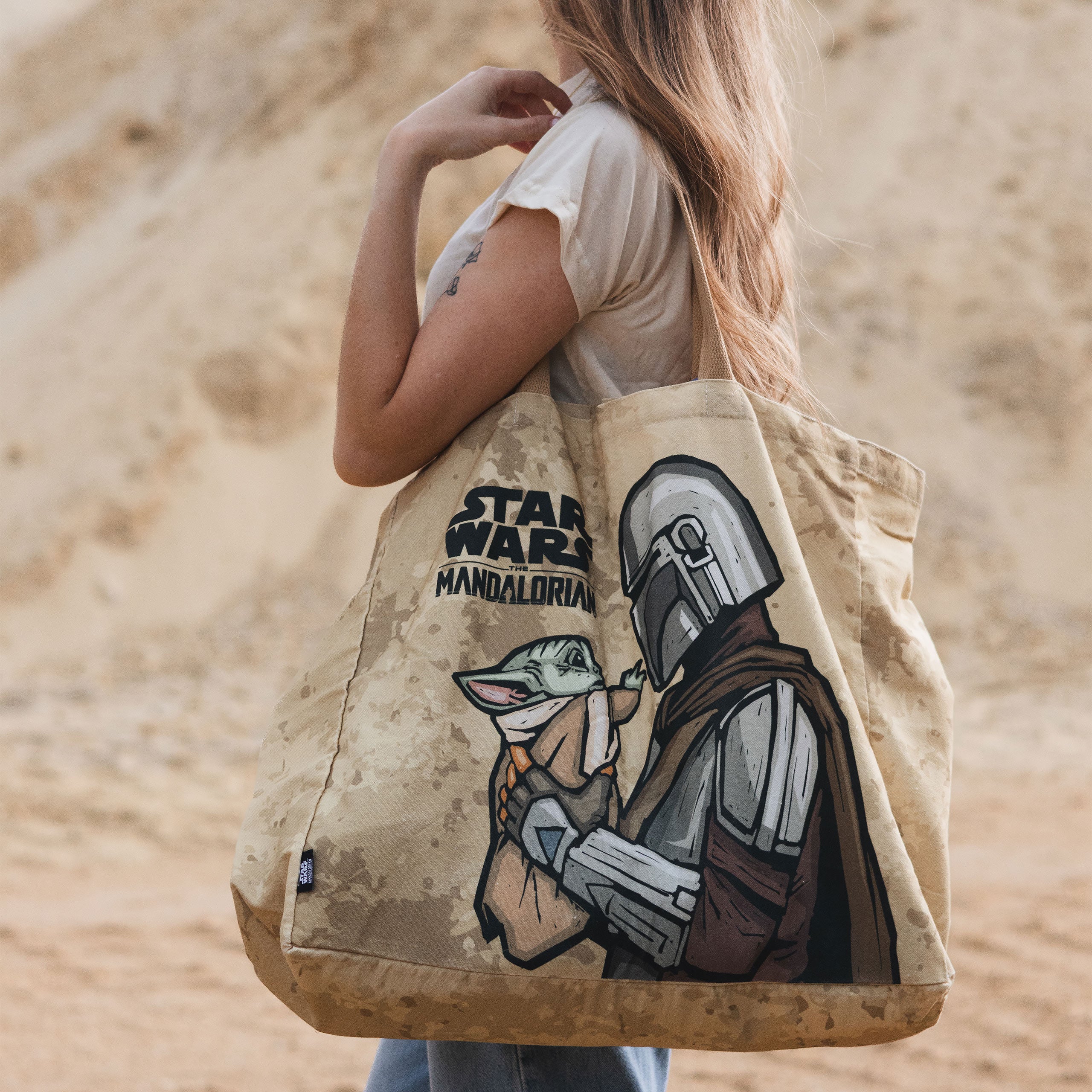 バッグ・ポーチ Star Wars The Mandalorian Grogu Tote Grogu and Mando Shopper Bag - Star Wars The Mandalorian & Grogu