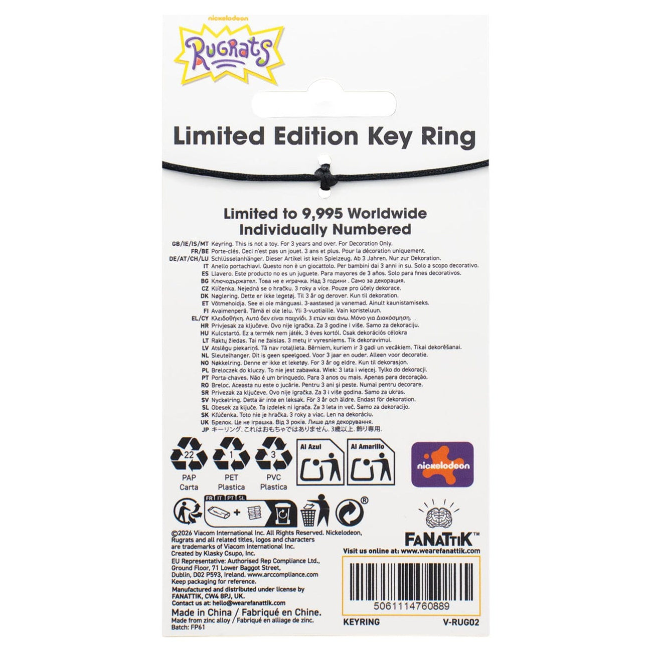 Product image Rugrats - Tommy Pickles 35th Anniversary Limited Keychain