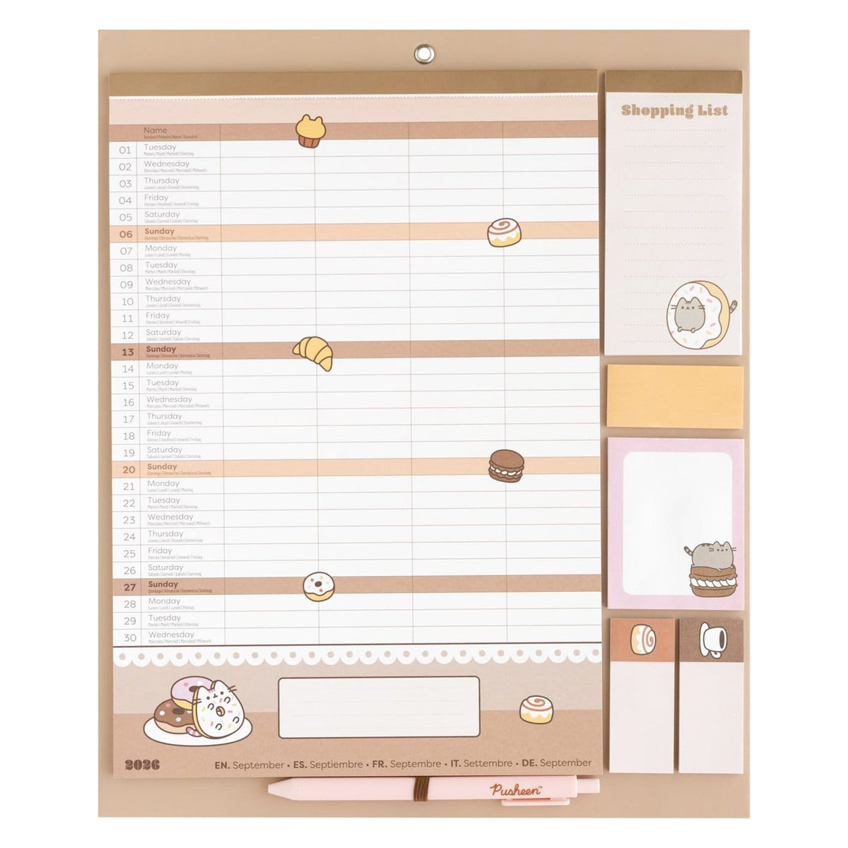Product image Pusheen Magnetic Planner 2026/27 30 x 35 cm