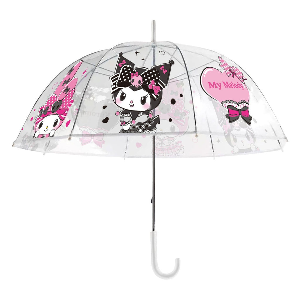 Produktbild Sanrio Pink Black Party Series Regenschirm Kuromi & My