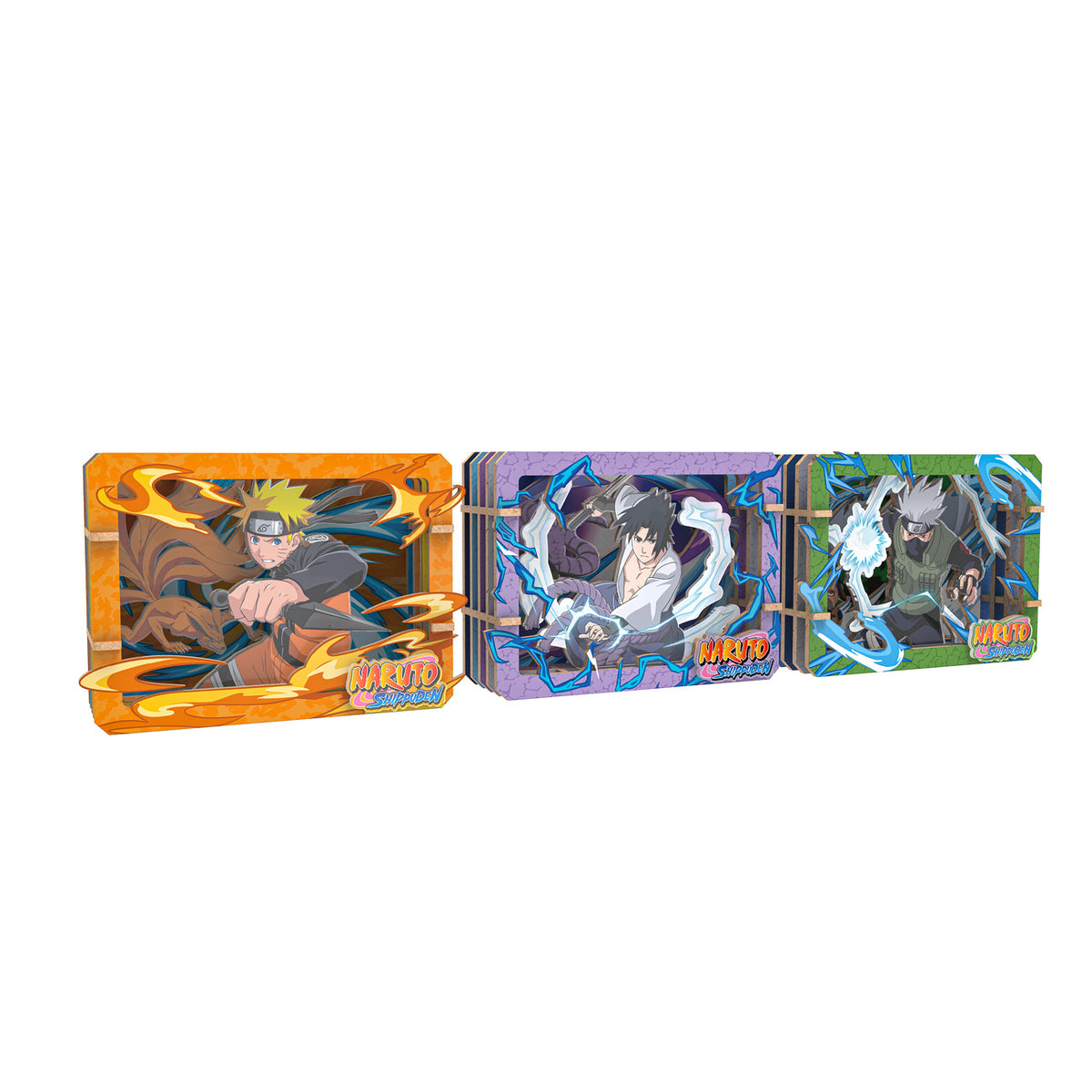 Product image Naruto - Ninjutsu Ultimate Arts Wooden Gallery 3D Mystery Wooden Picture 6-Pack Display